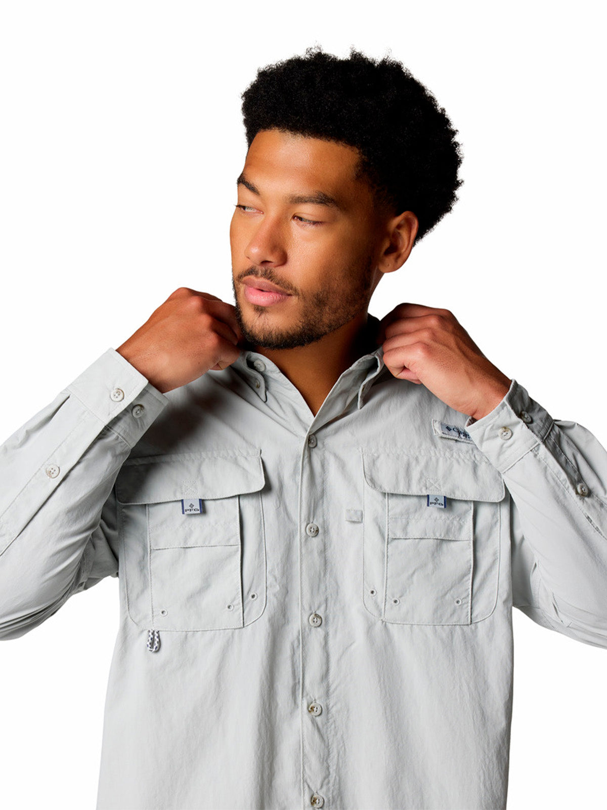 Camisa Manga Larga Hombre PFG Bahama™ ll Gris