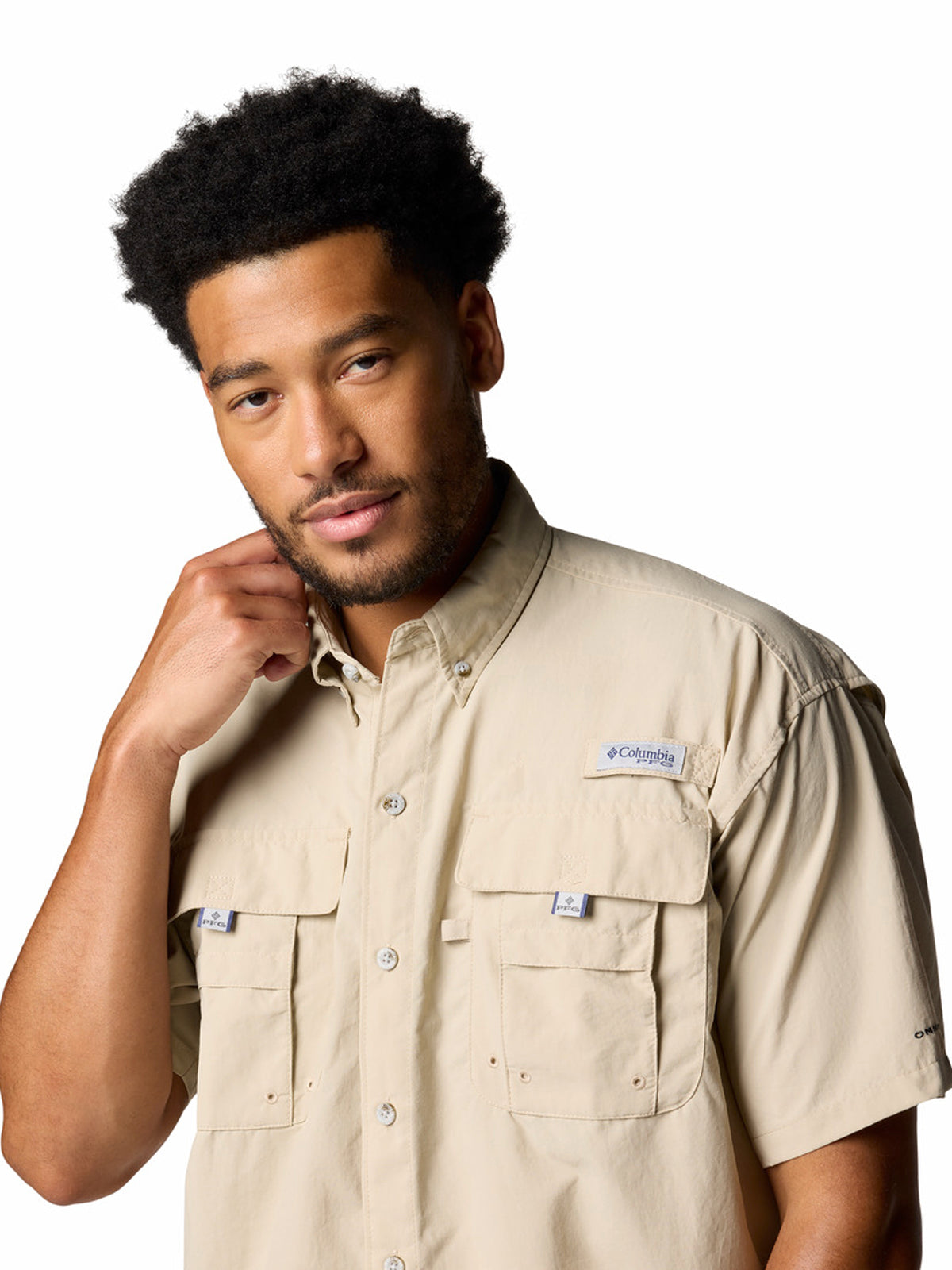 Camisa Manga Corta Hombre PFG Bahama™ II Beige