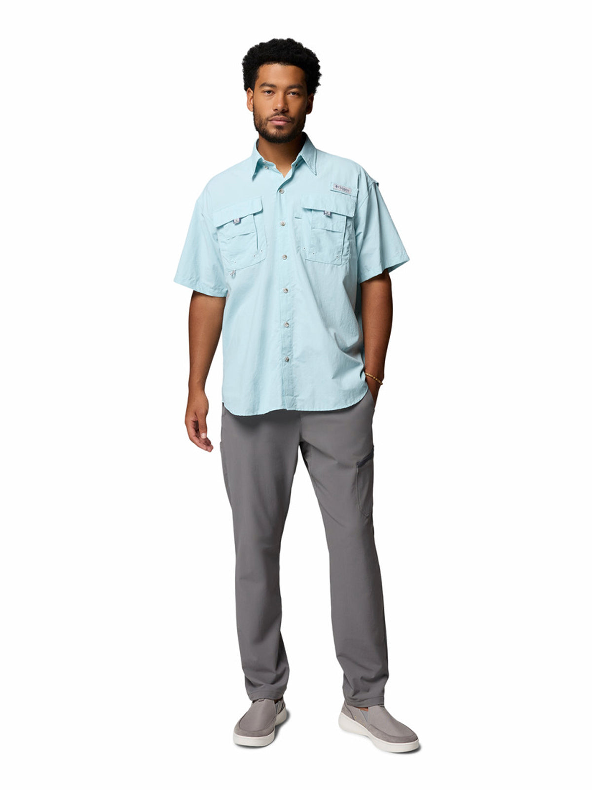 Camisa Manga Corta Hombre PFG Bahama™ II Celeste
