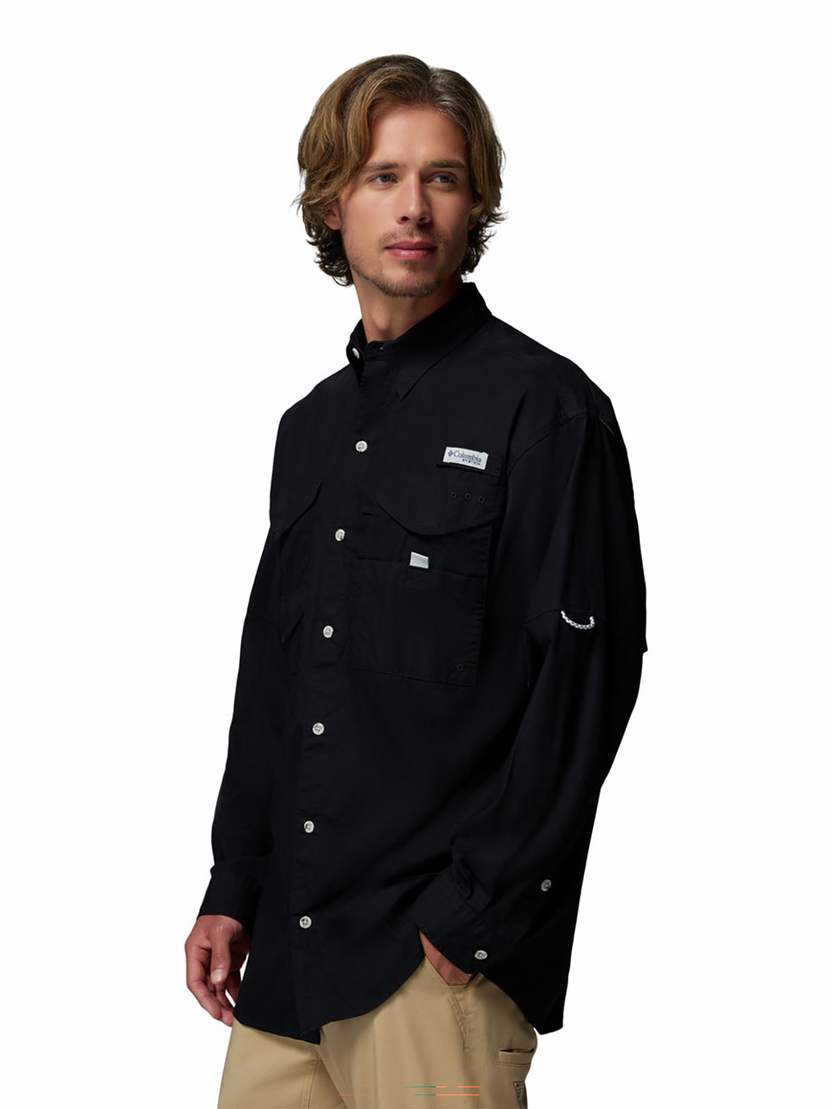 Camisa Hombre PFG Manga Larga Bonehead™ Negra