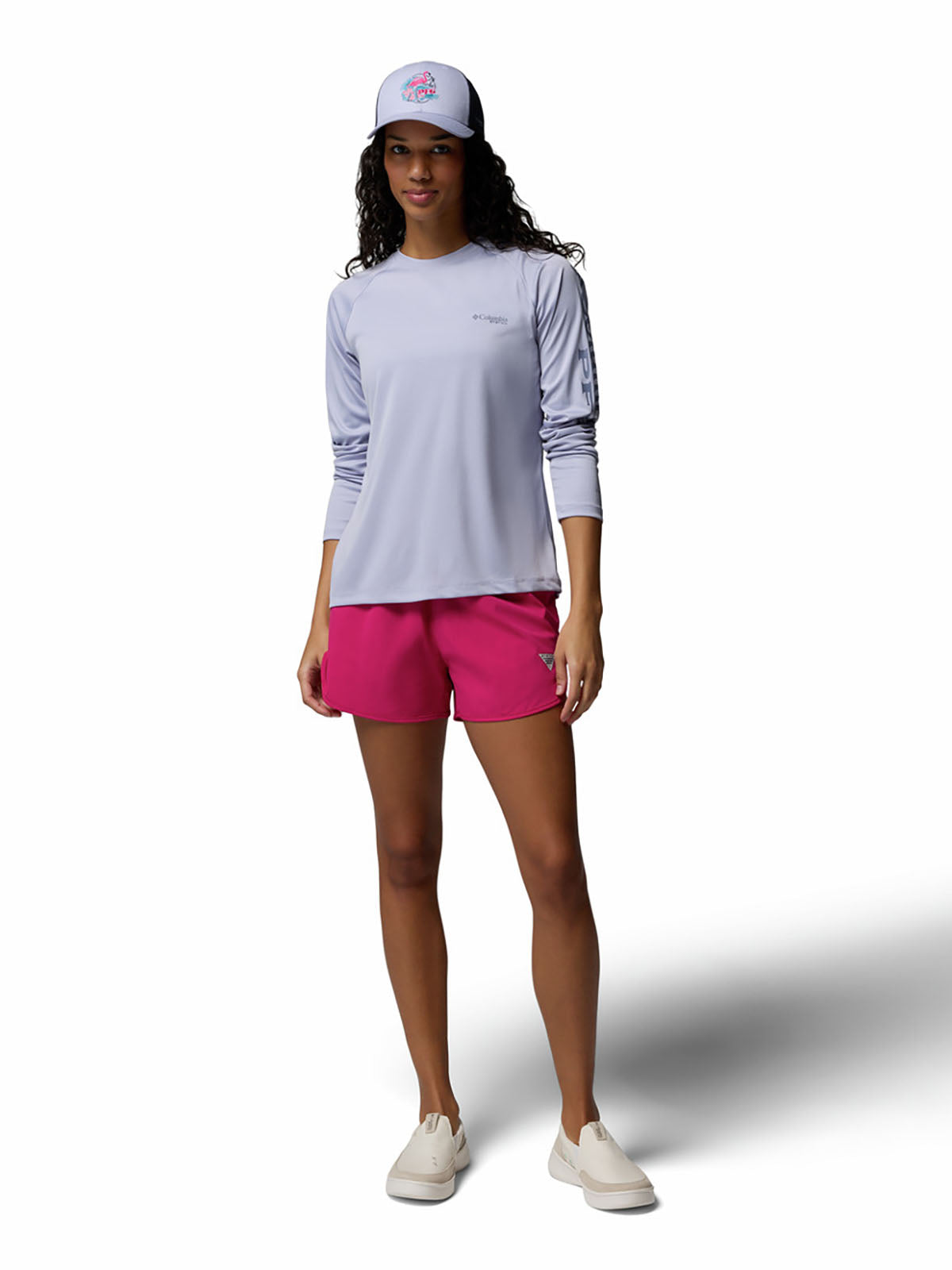 Polo Manga Larga Mujer PFG Tidal Tee™ II Morado