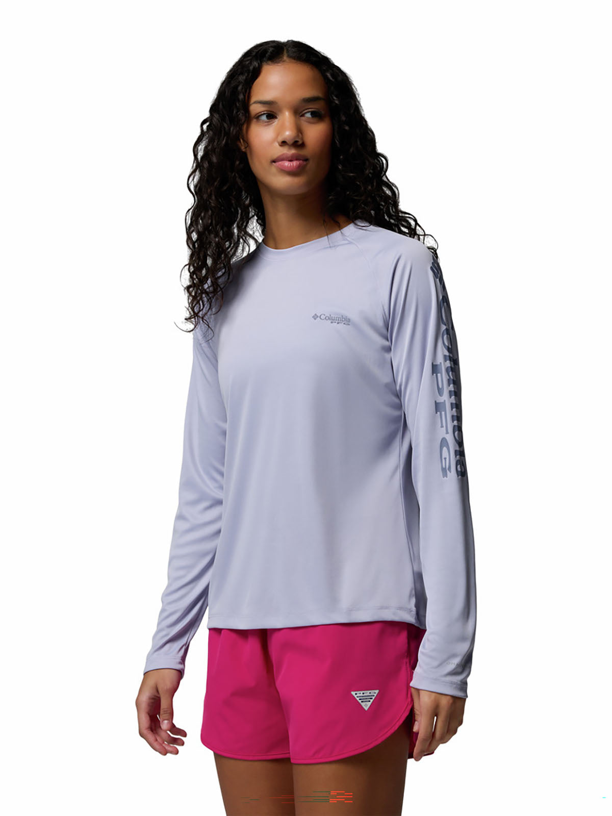 Polo Manga Larga Mujer PFG Tidal Tee™ II Morado