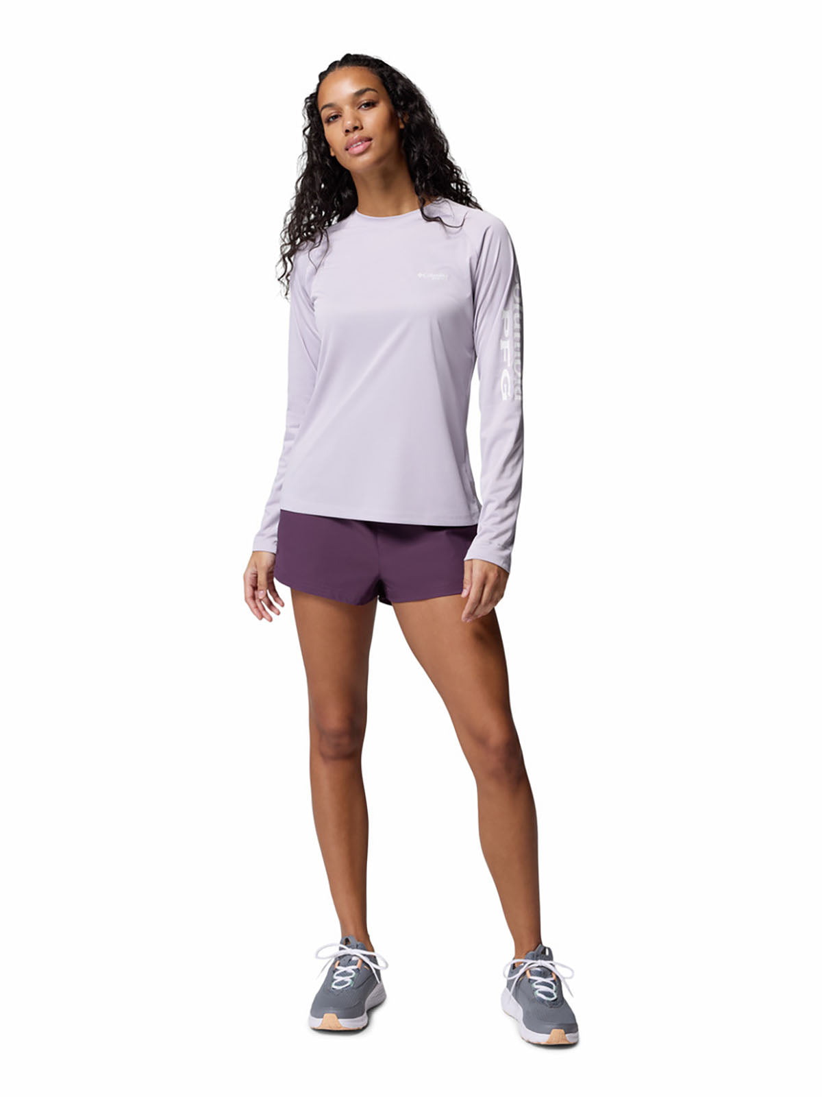 Polo Mujer Manga Larga PFG Tidal Tee™ II Lila