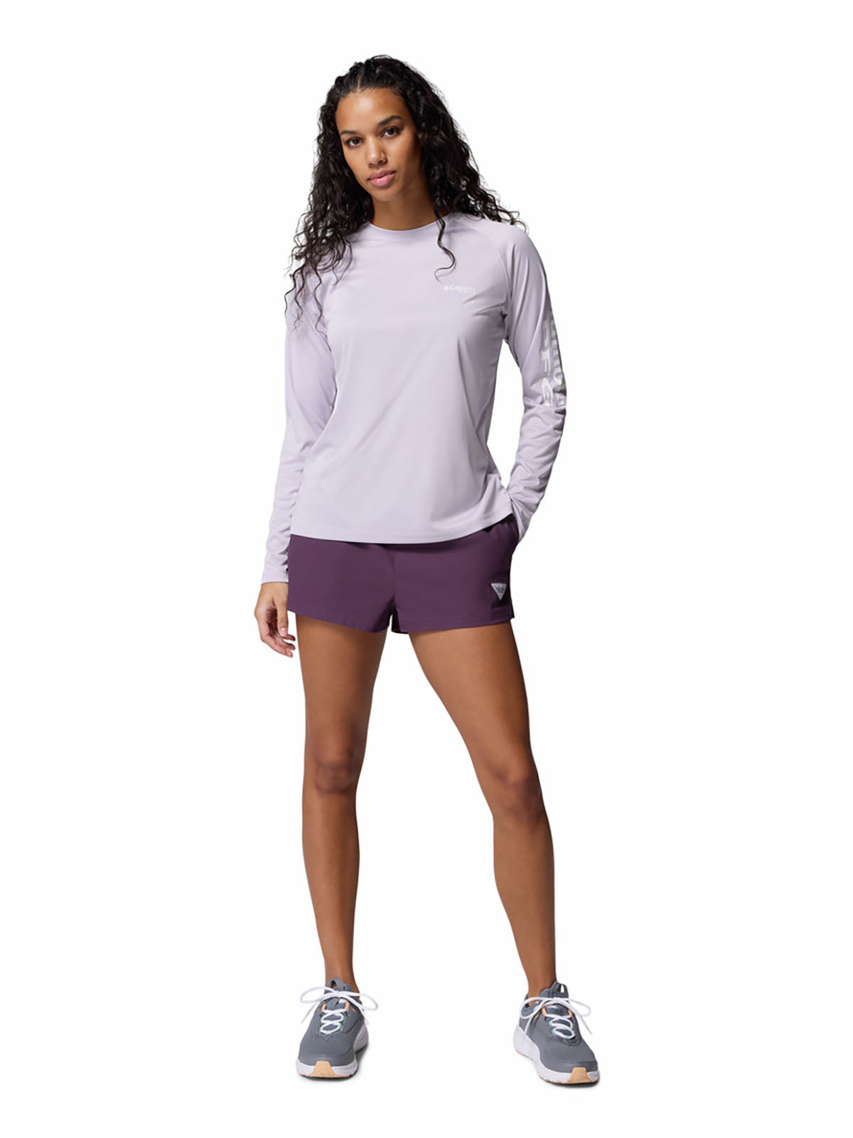 Polo Mujer Manga Larga PFG Tidal Tee™ II Lila