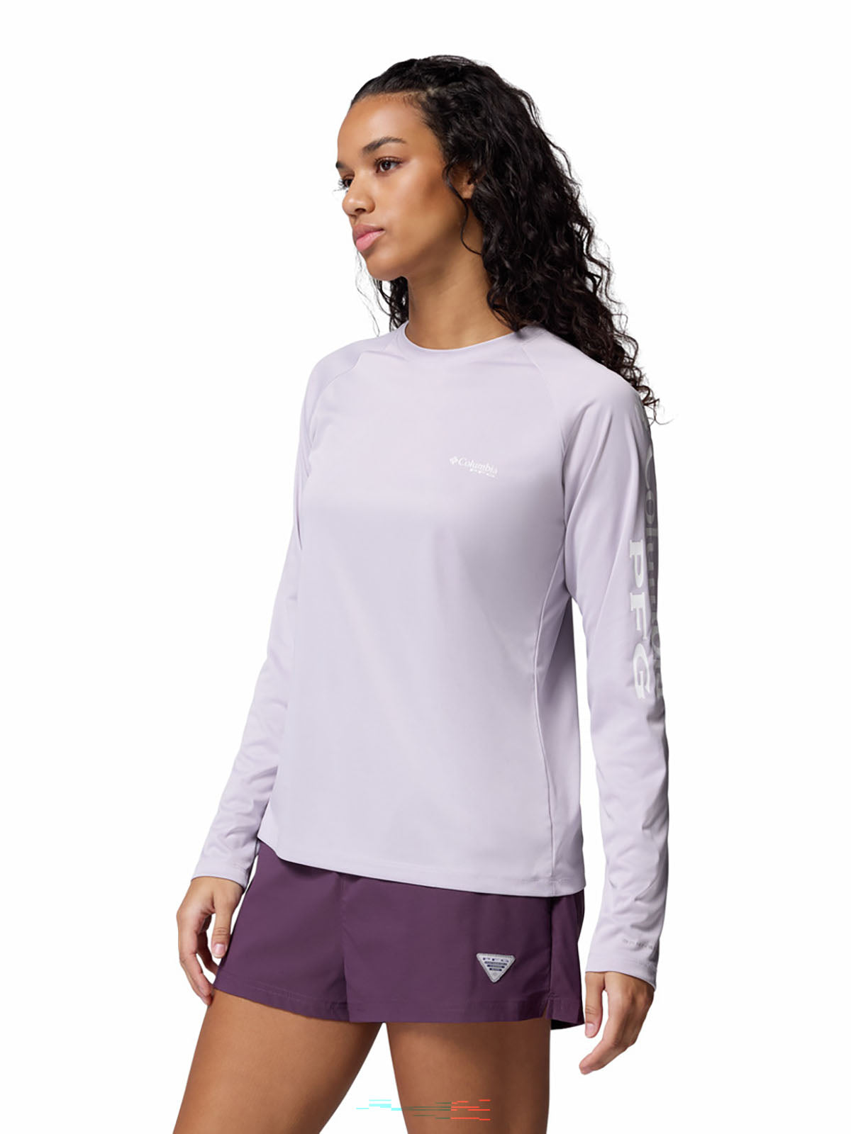 Polo Mujer Manga Larga PFG Tidal Tee™ II Lila