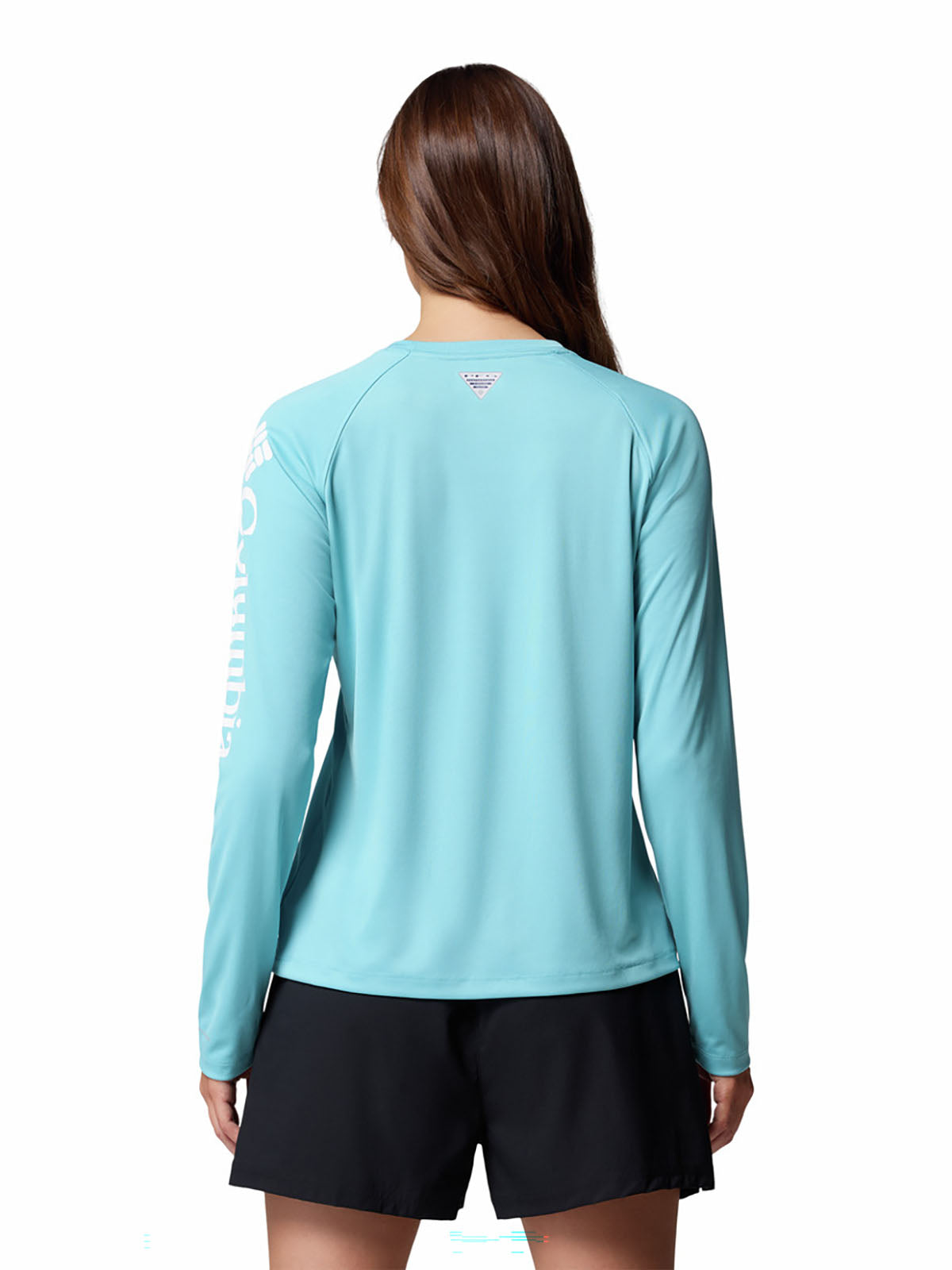 Polo Mujer Manga Larga PFG Tidal Tee™ II Celeste