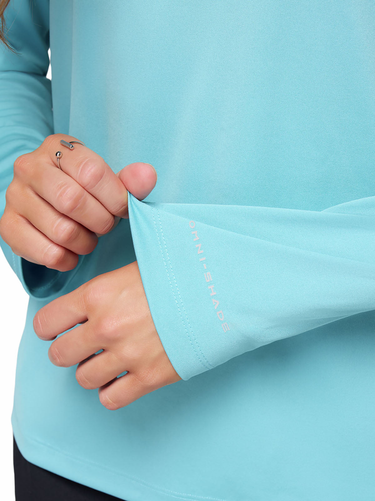Polo Mujer Manga Larga PFG Tidal Tee™ II Celeste