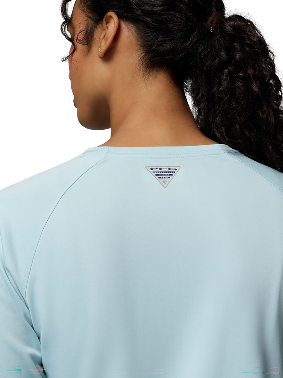 Polo Manga Larga Mujer PFG Tidal Tee™ II Celeste