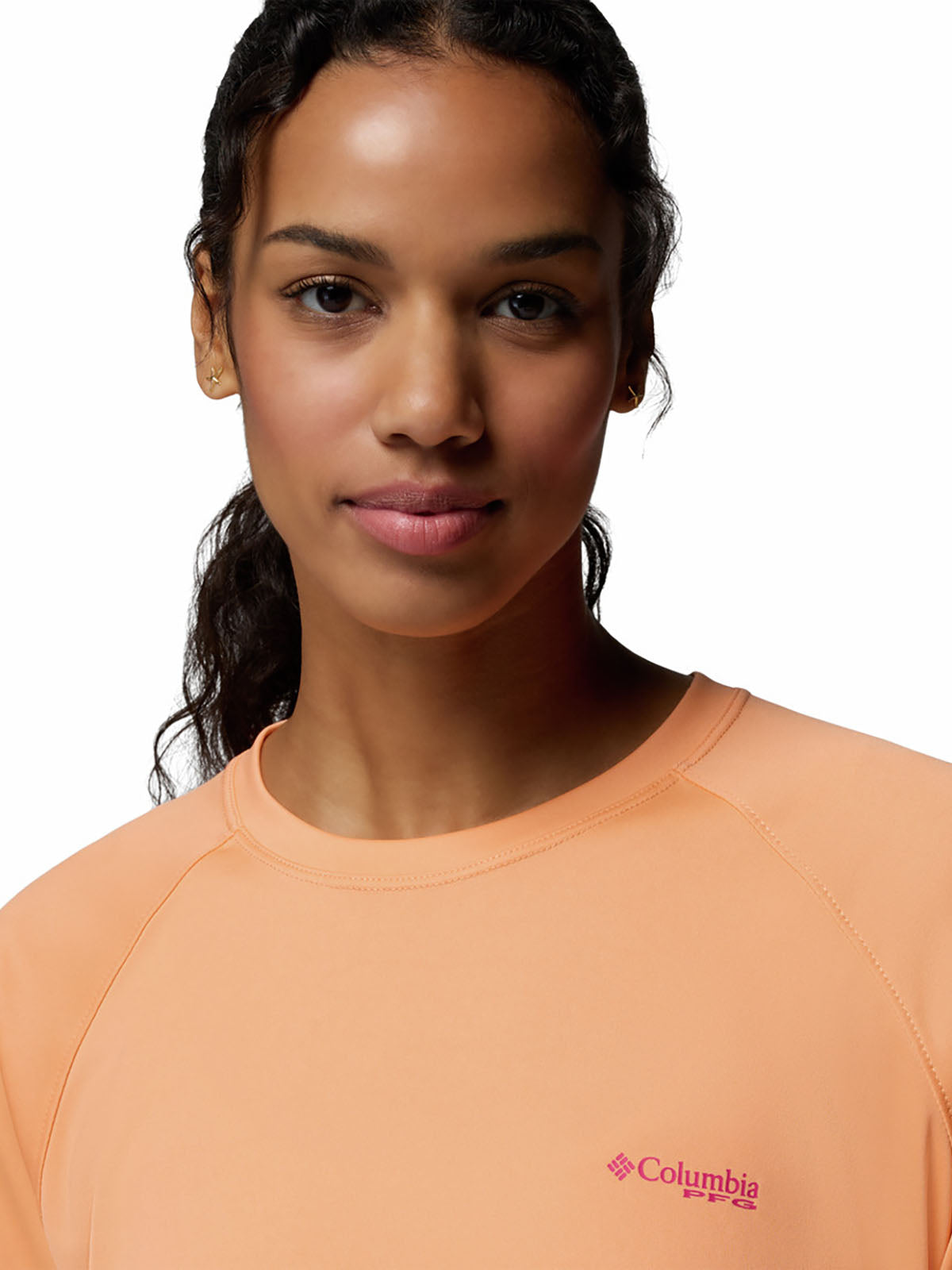 Polo Manga Larga Mujer PFG Tidal Tee™ II Naranja