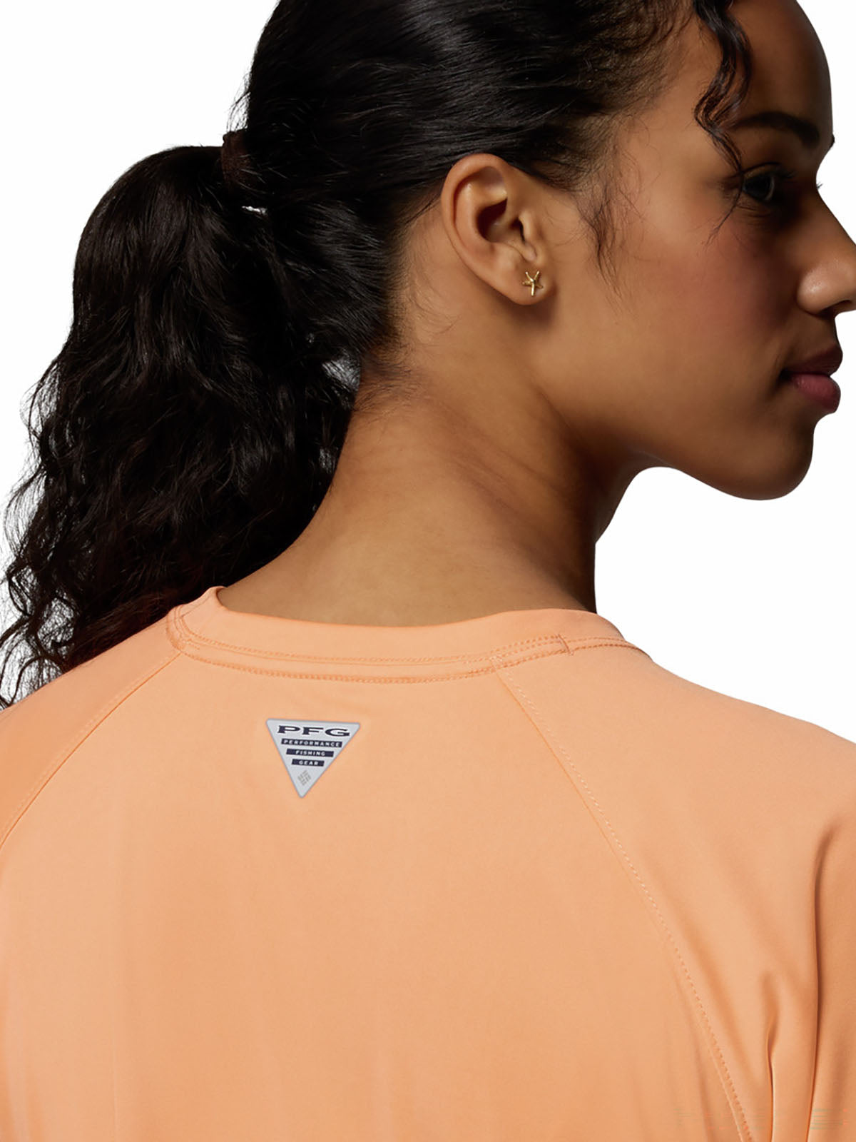 Polo Manga Larga Mujer PFG Tidal Tee™ II Naranja
