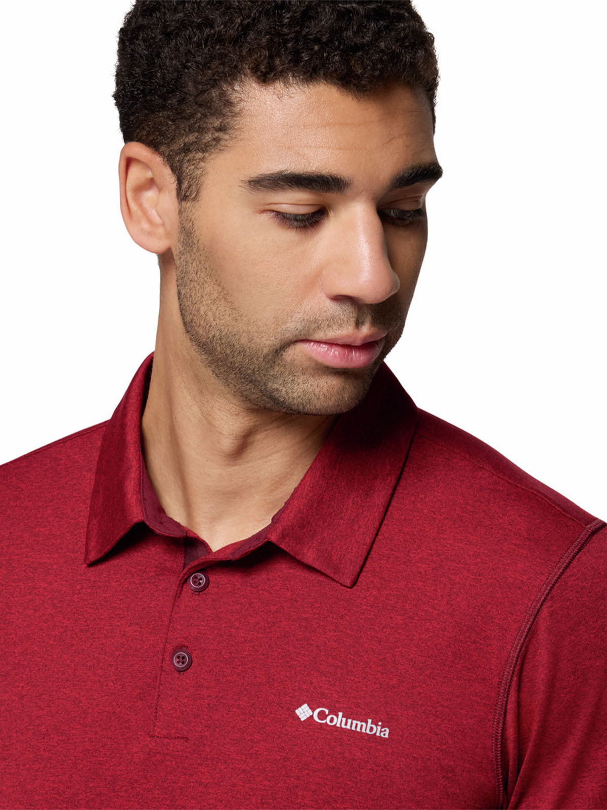 Polo Hombre Pique Tech Trail™ Guinda