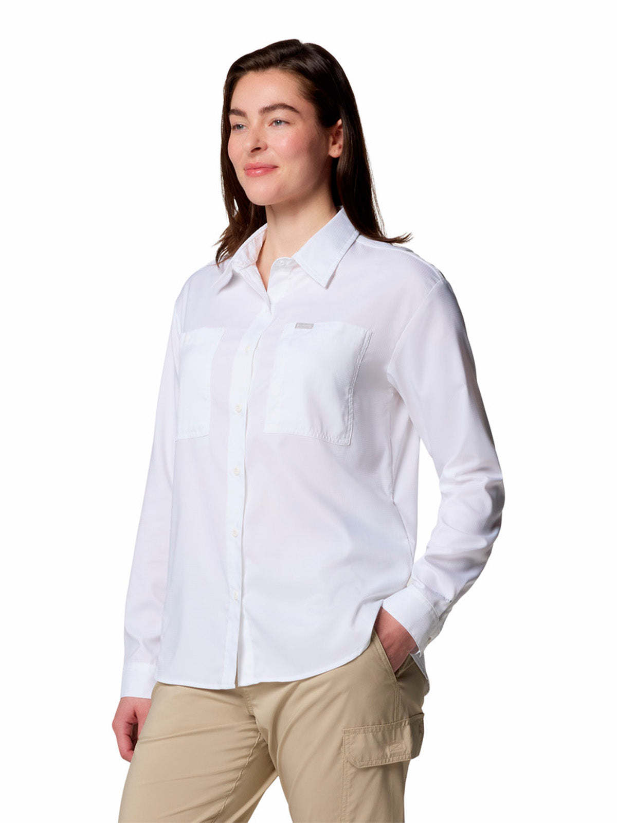 Blusa Manga Larga Mujer Silver Ridge™ Utility Blanca