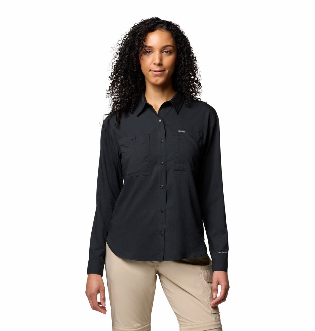 Blusa Para Mujer Manga Larga Silver Ridge™ Utility Negra Vestuario