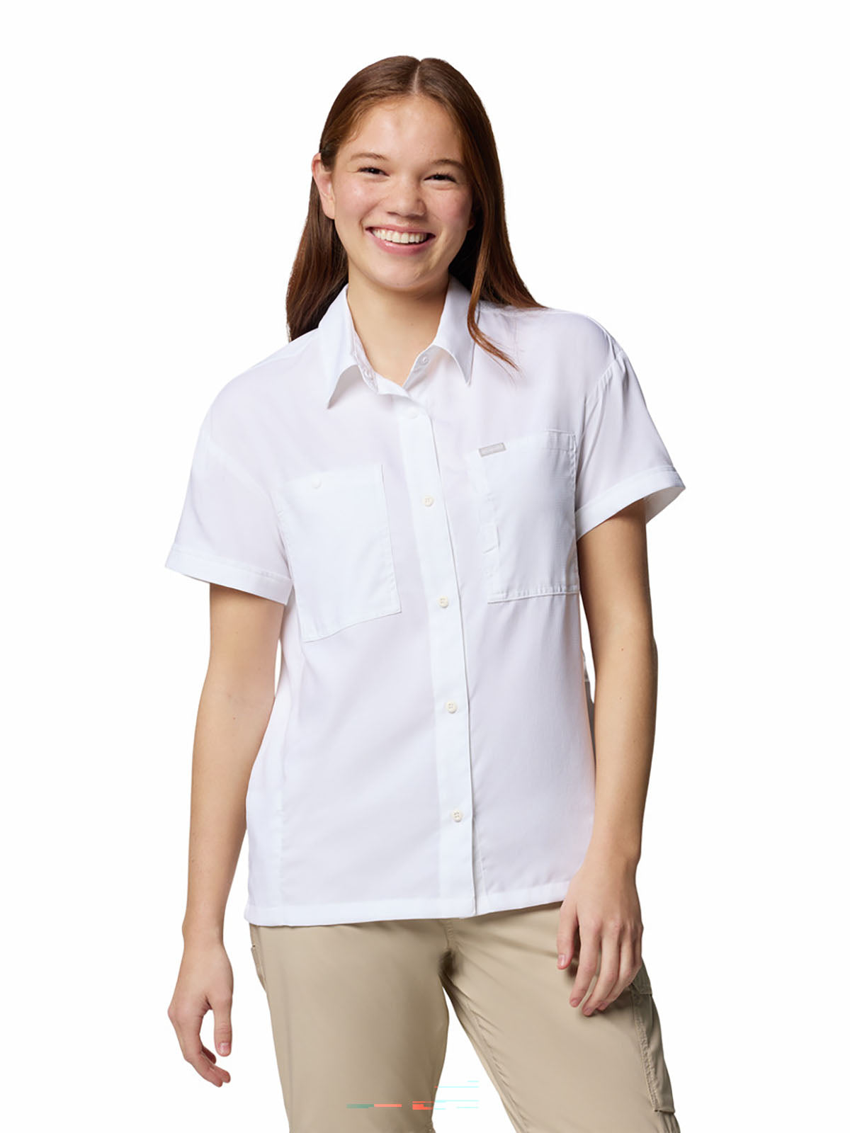 Blusa Manga Corta Mujer Silver Ridge™ Utility Blanca