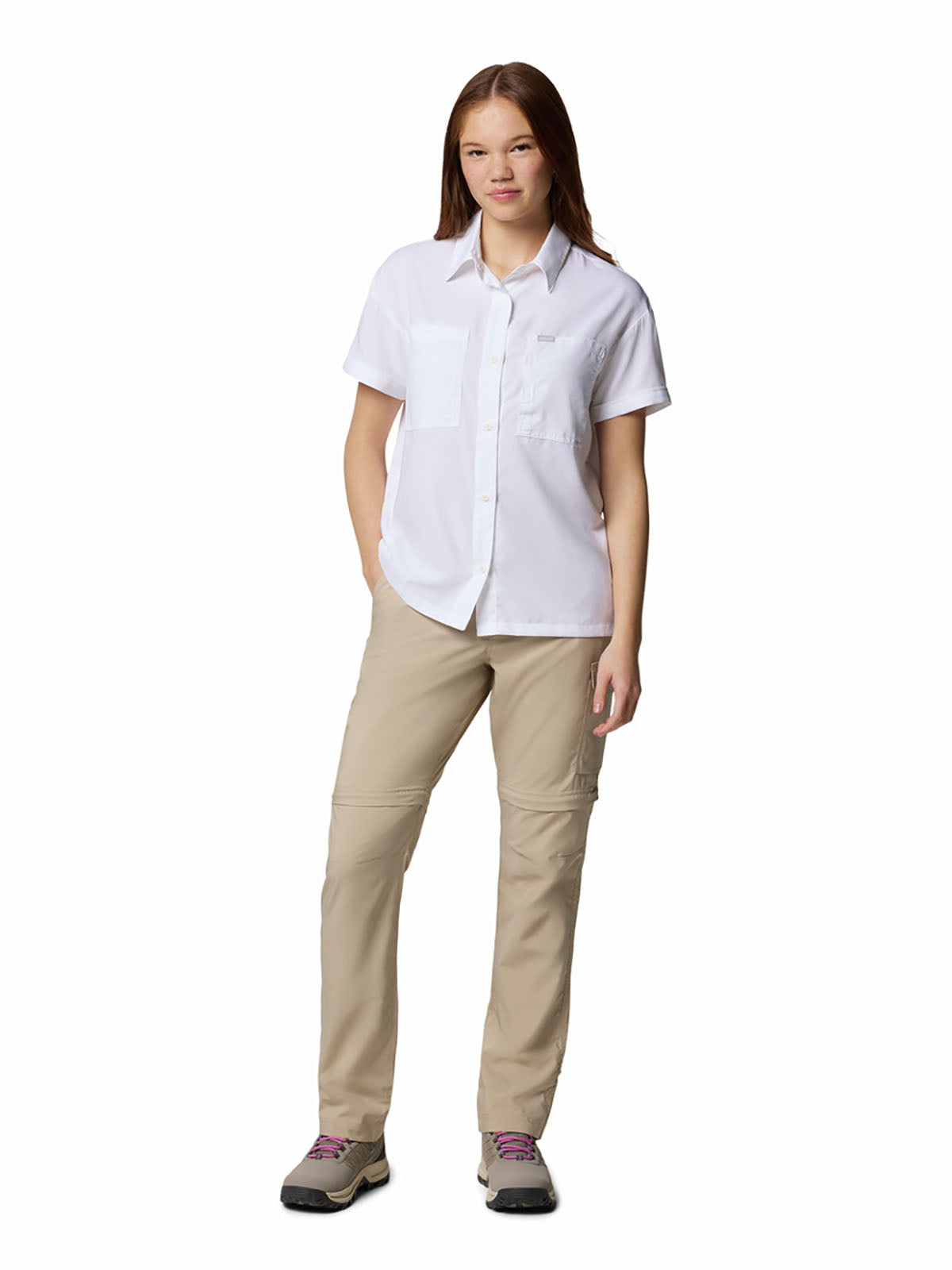 Blusa Manga Corta Mujer Silver Ridge™ Utility Blanca