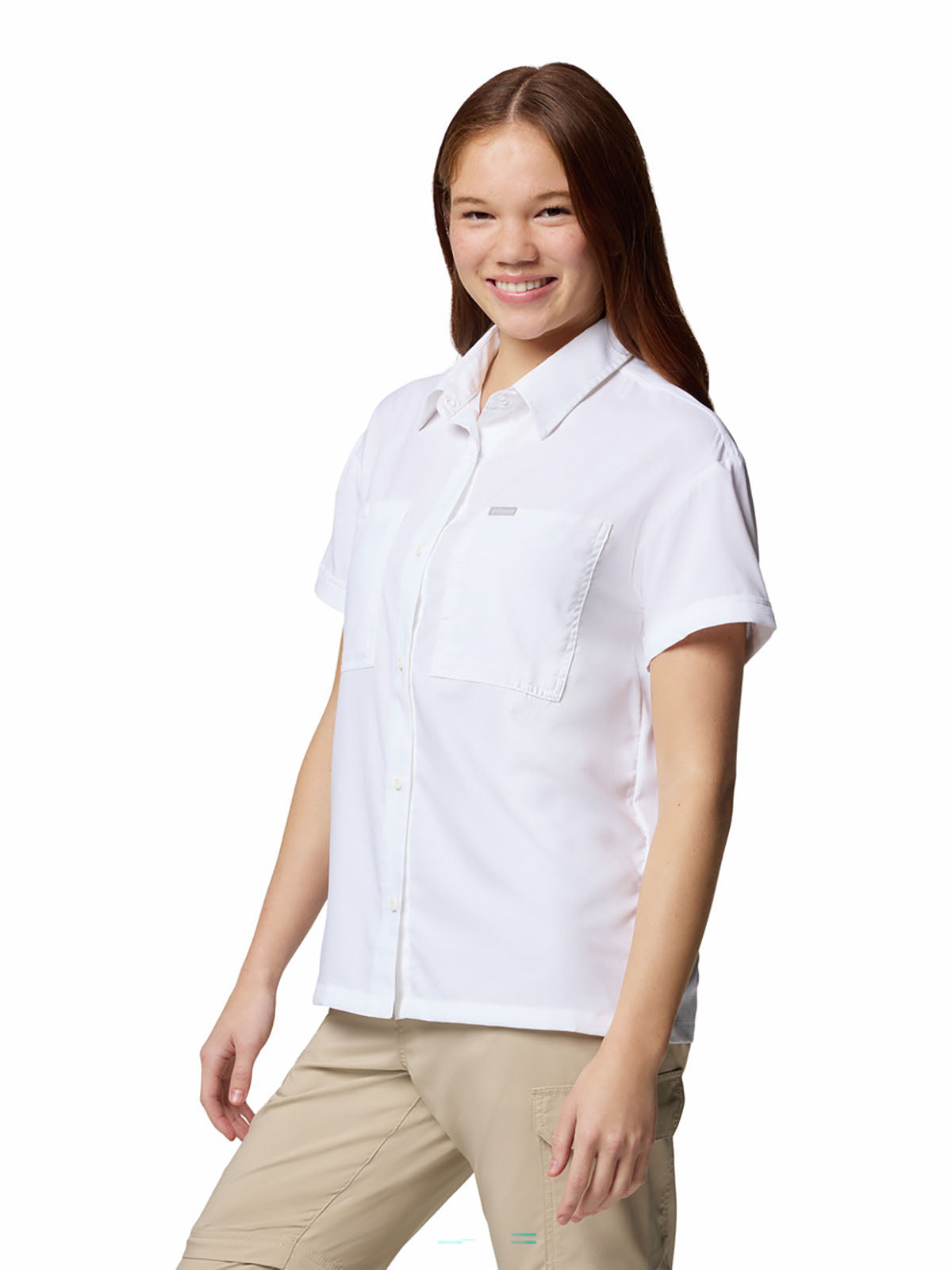 Blusa Manga Corta Mujer Silver Ridge™ Utility Blanca