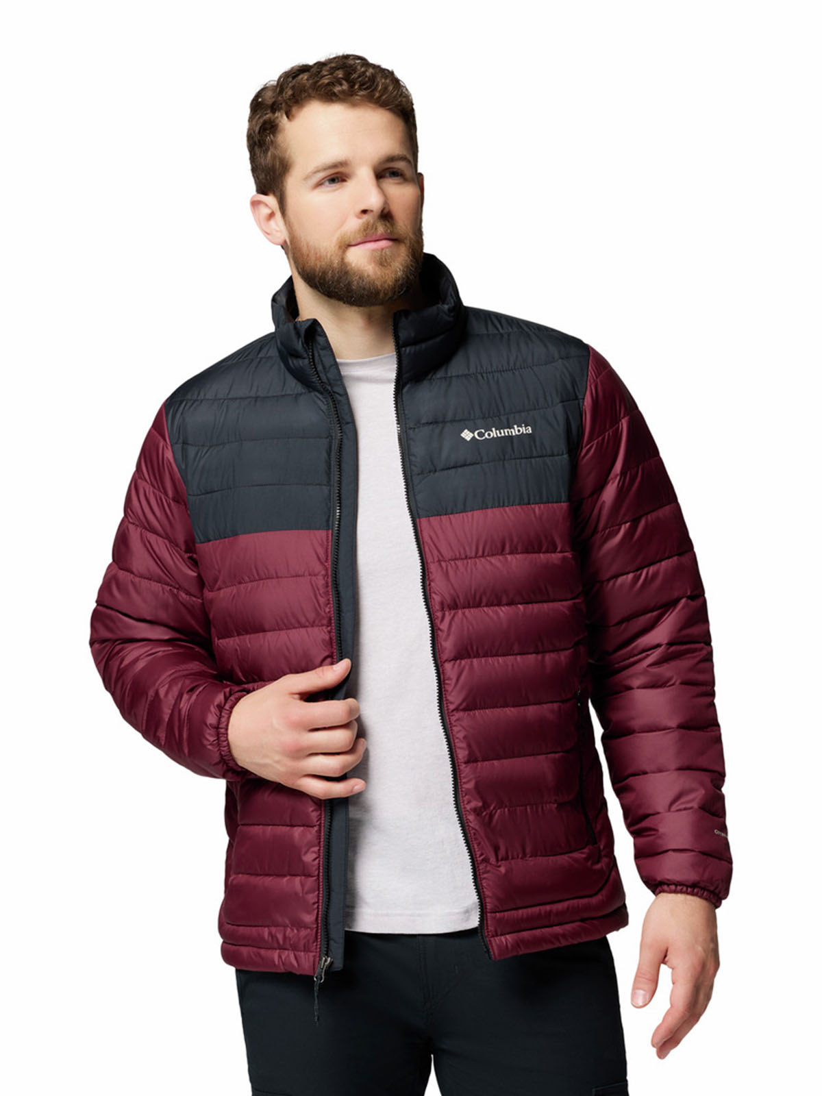 Casaca Sintetica Hombre Powder Lite™ II Guinda