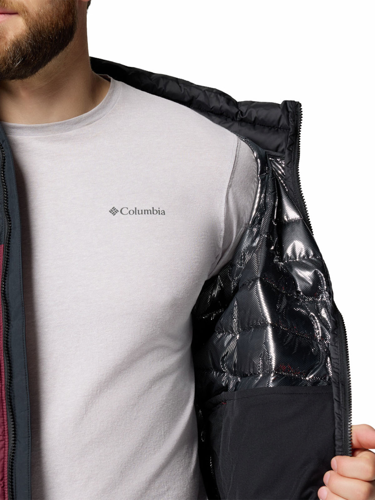Casaca Sintetica Hombre Powder Lite™ II Guinda