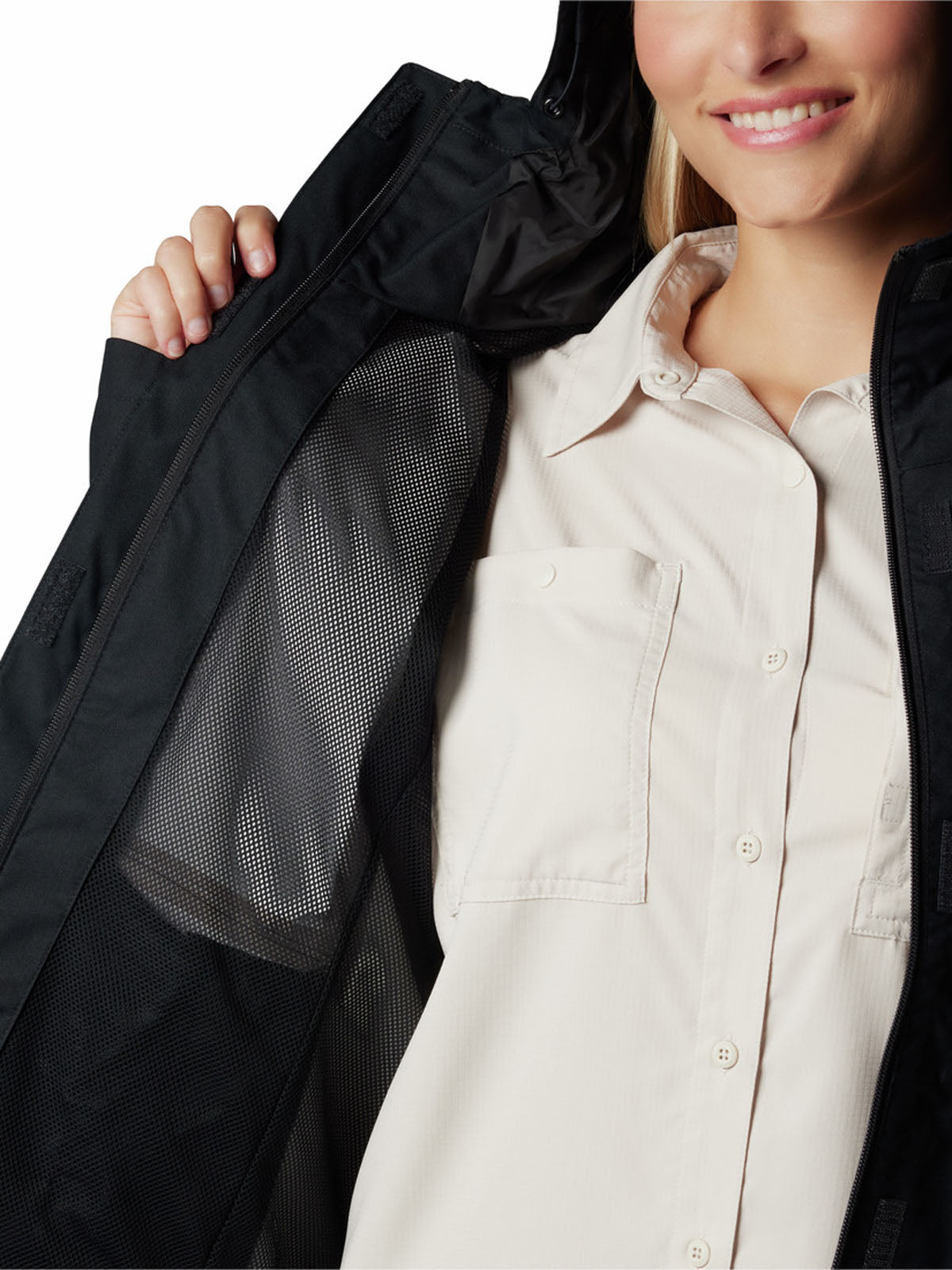 Casaca Mujer Impermeable Hikebound™ II Negra