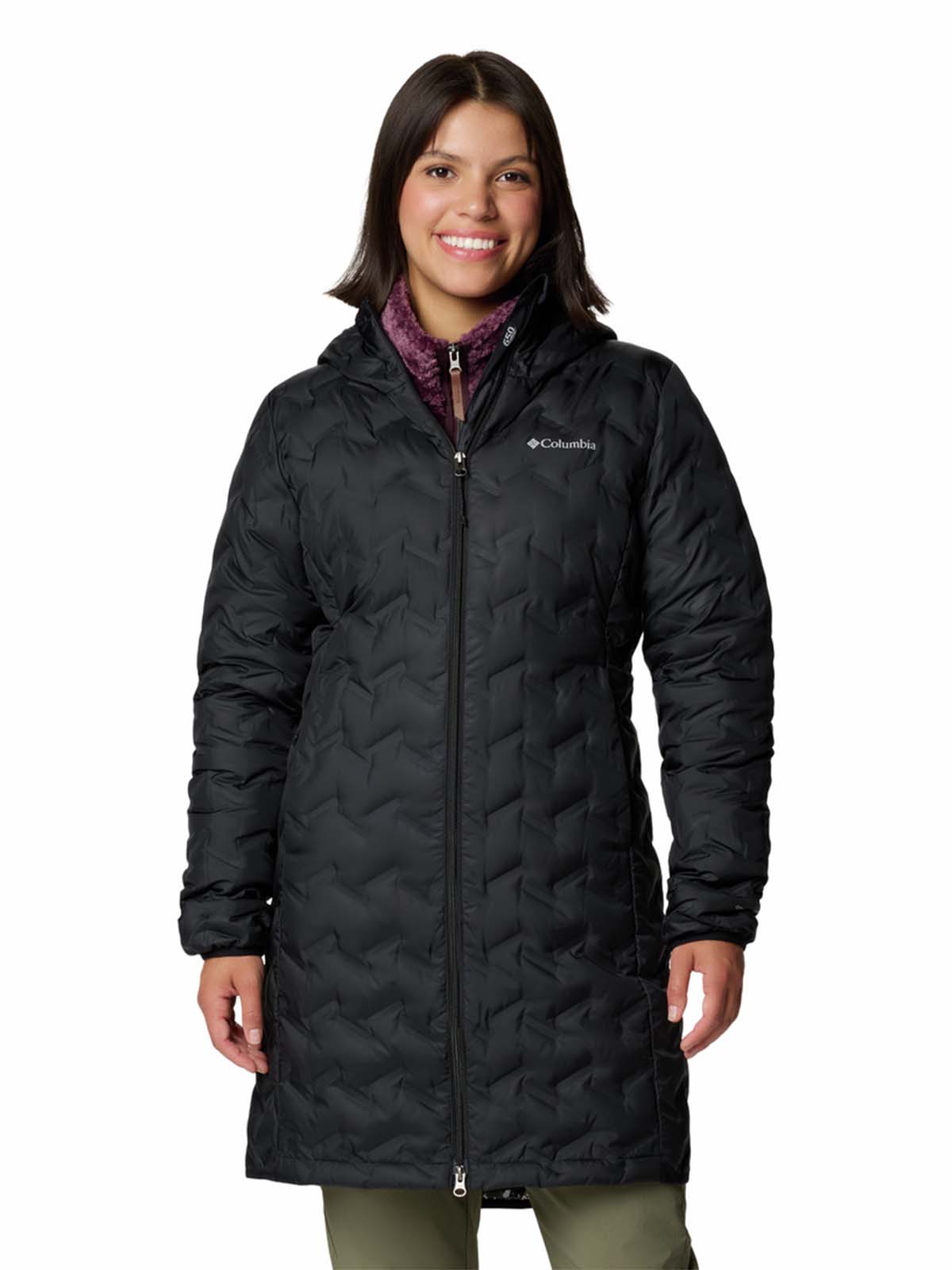 Casaca Larga De Plumas Mujer Delta Ridge™ II Negra