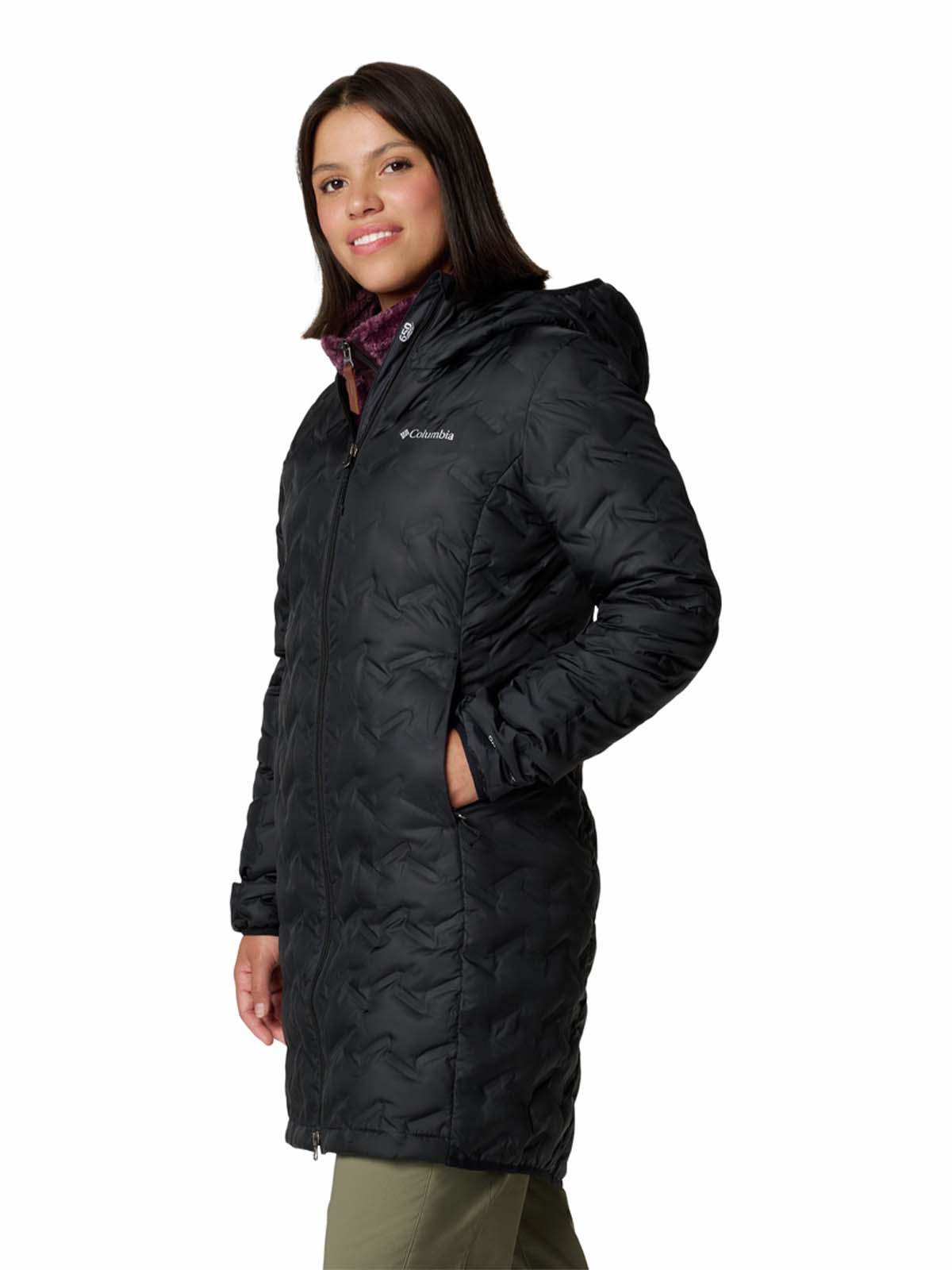 Casaca Larga De Plumas Mujer Delta Ridge™ II Negra