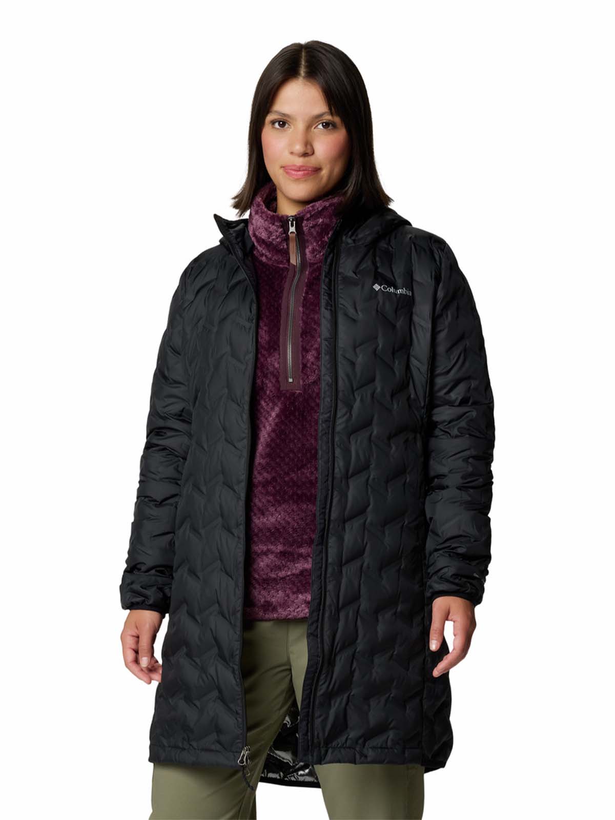 Casaca Larga De Plumas Mujer Delta Ridge™ II Negra