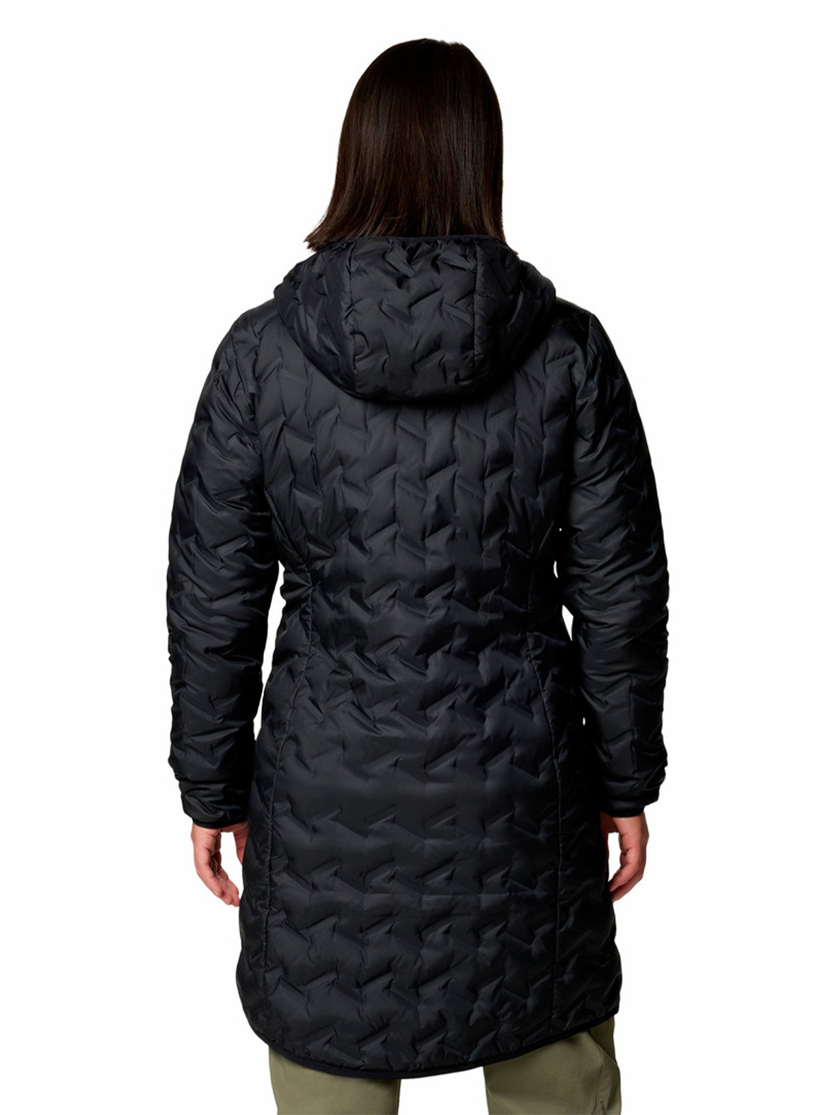 Casaca Larga De Plumas Mujer Delta Ridge™ II Negra