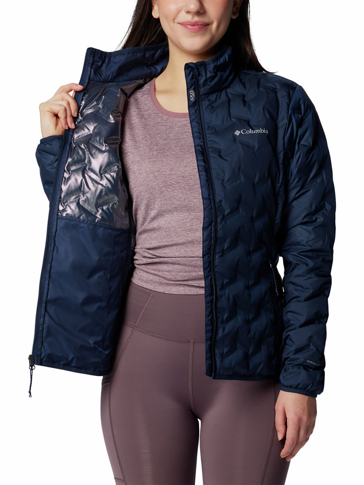 Casaca de Plumas delta Mujer Ridge™ II Azul