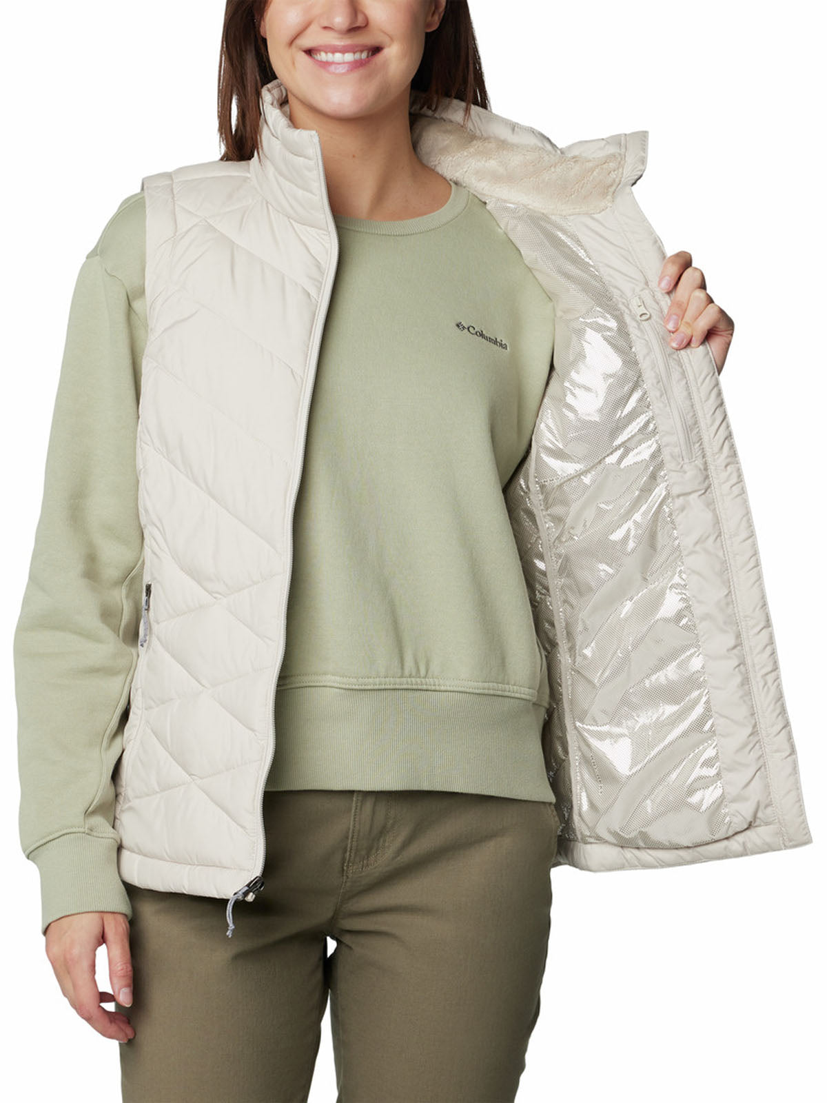 Chaleco Mujer Sintético Heavenly™ ll Beige