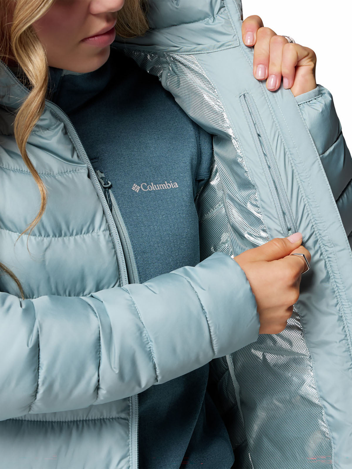 Casaca Mujer Sintética Powder Lite™ II Celeste