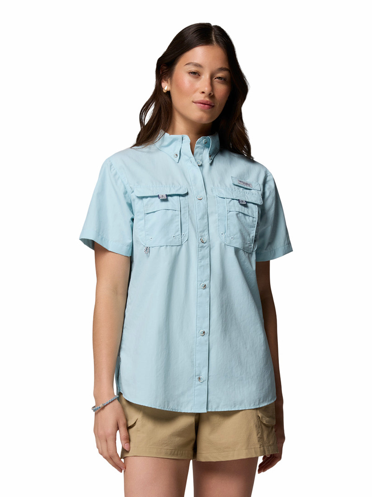Blusa Manga Corta Mujer PFG Bahama™ II Celeste