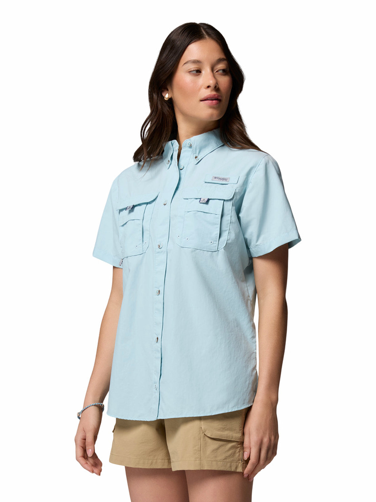 Blusa Manga Corta Mujer PFG Bahama™ II Celeste