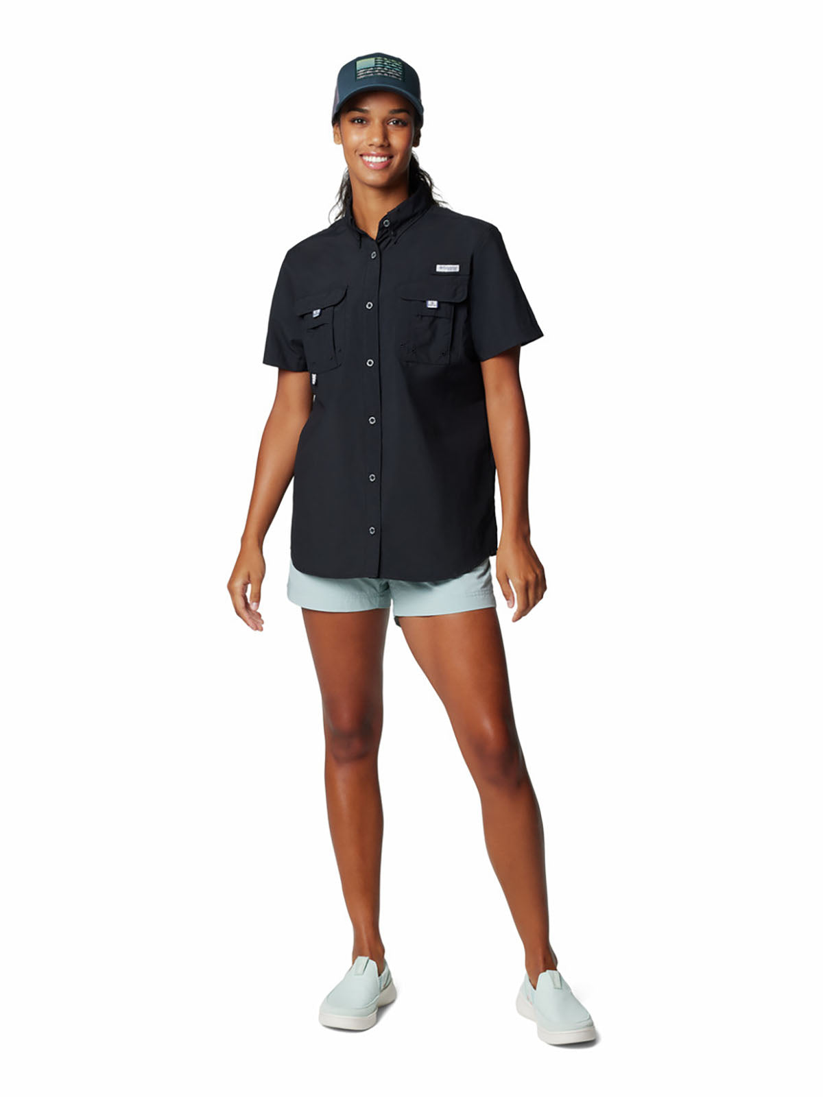 Blusa Manga Corta Mujer PFG Bahama™ II Negra