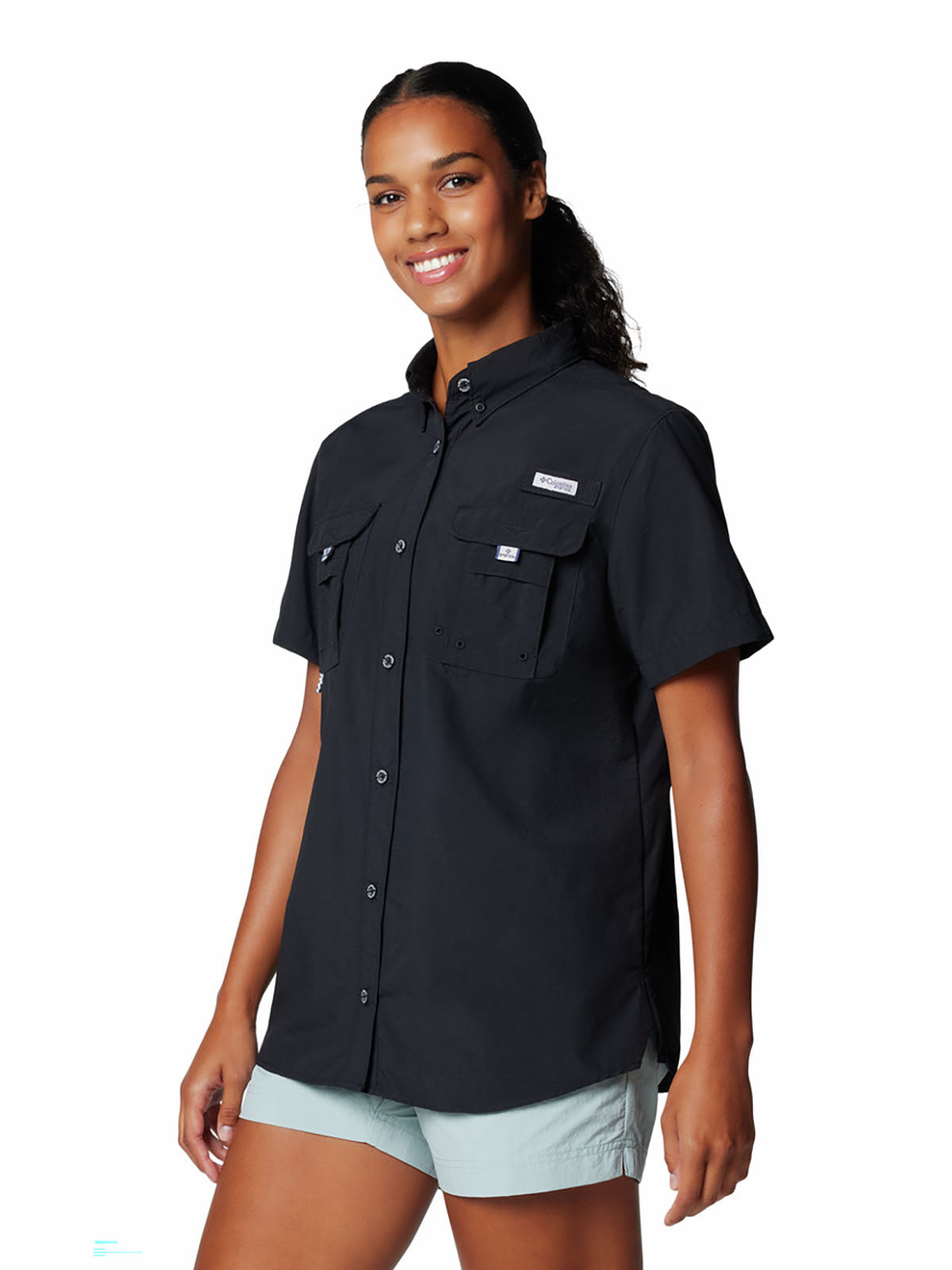 Blusa Manga Corta Mujer PFG Bahama™ II Negra