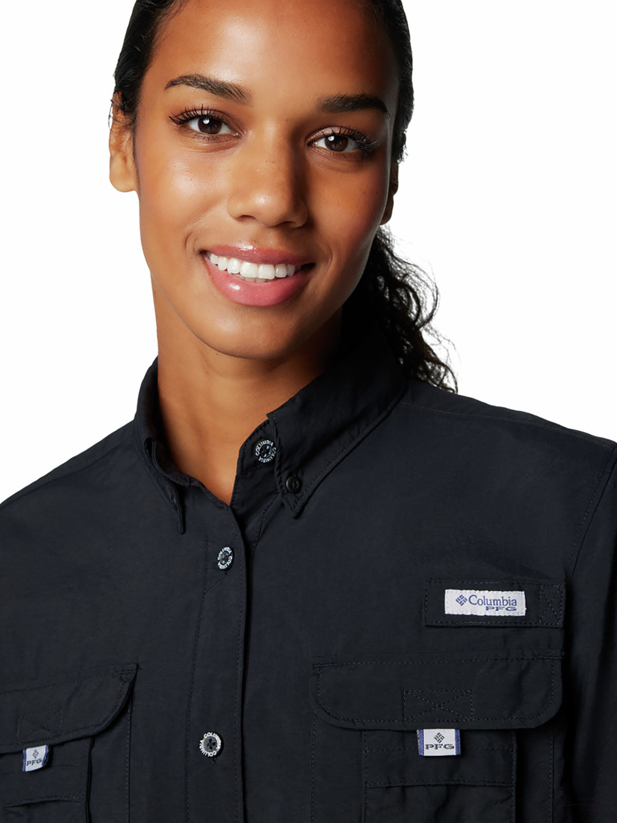 Blusa Manga Corta Mujer PFG Bahama™ II Negra