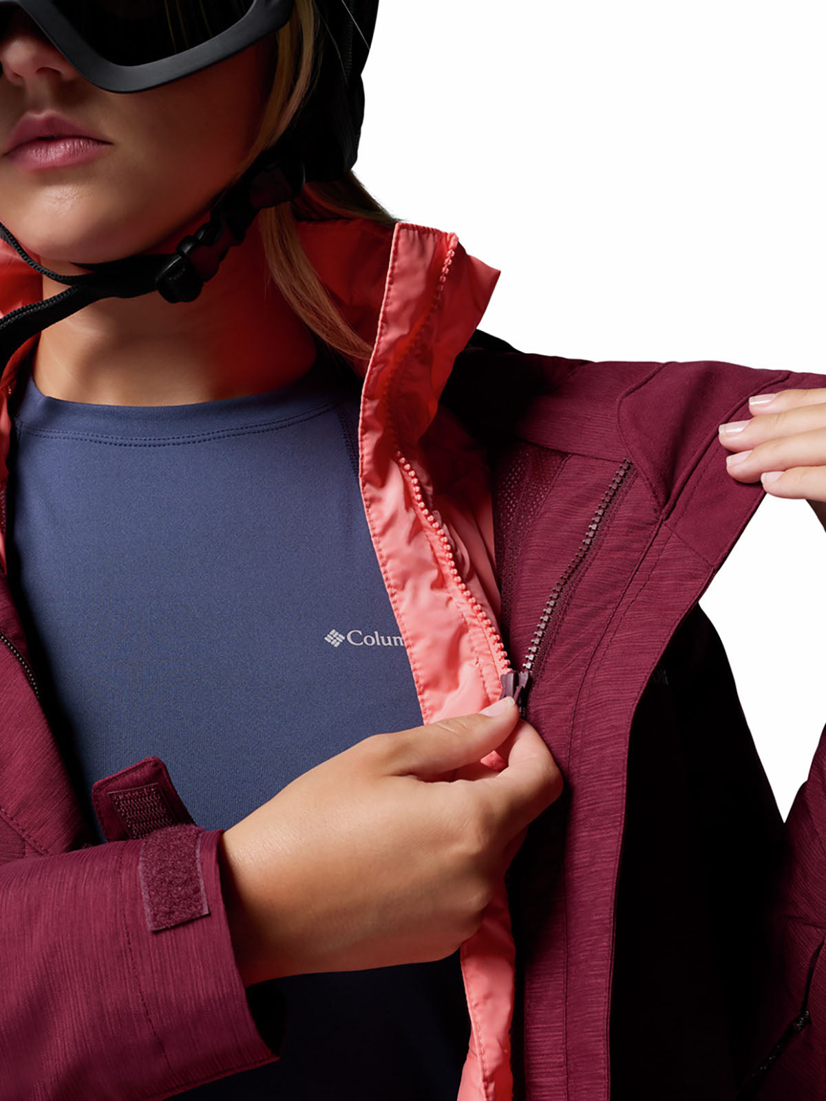 Casaca 3 En 1 Mujer Whirlibird™ V Guinda