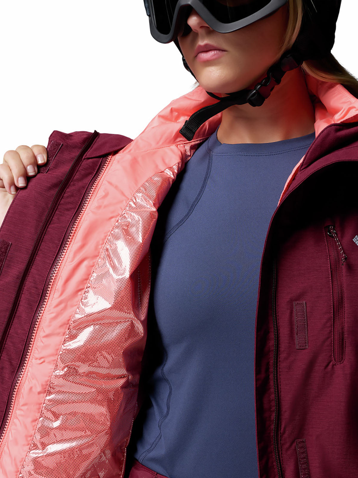 Casaca 3 En 1 Mujer Whirlibird™ V Guinda