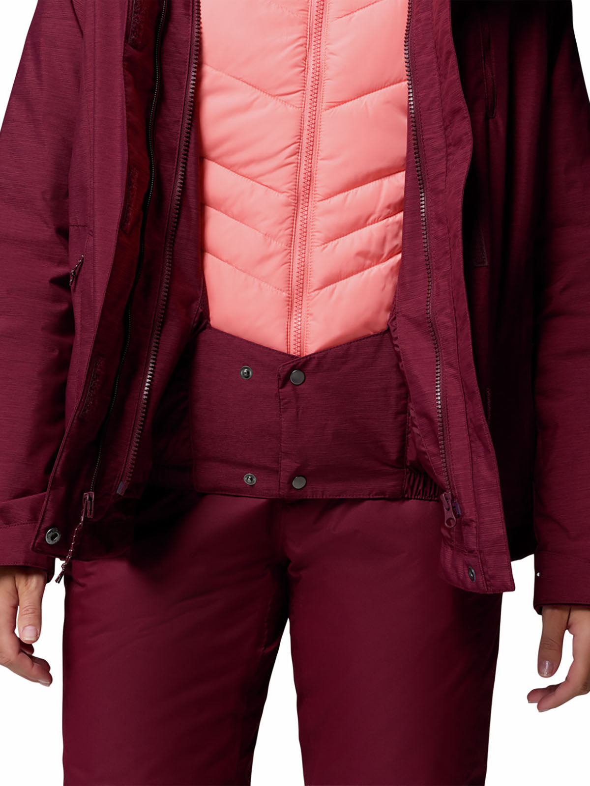 Casaca 3 En 1 Mujer Whirlibird™ V Guinda