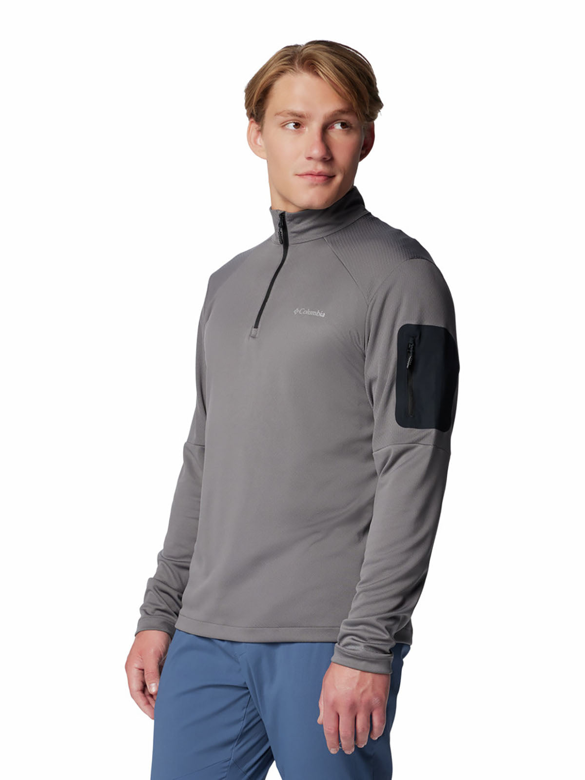 Casaca 1/4 Cierre Hombre Tech™ Gris