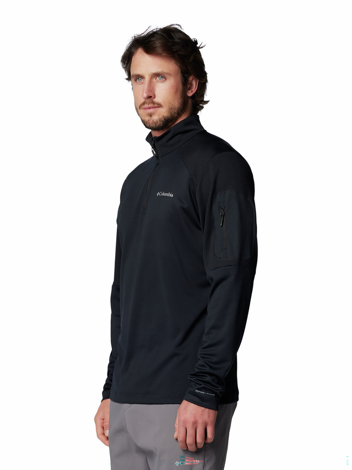 Casaca 1/4 Cierre Hombre Tech™ Negra