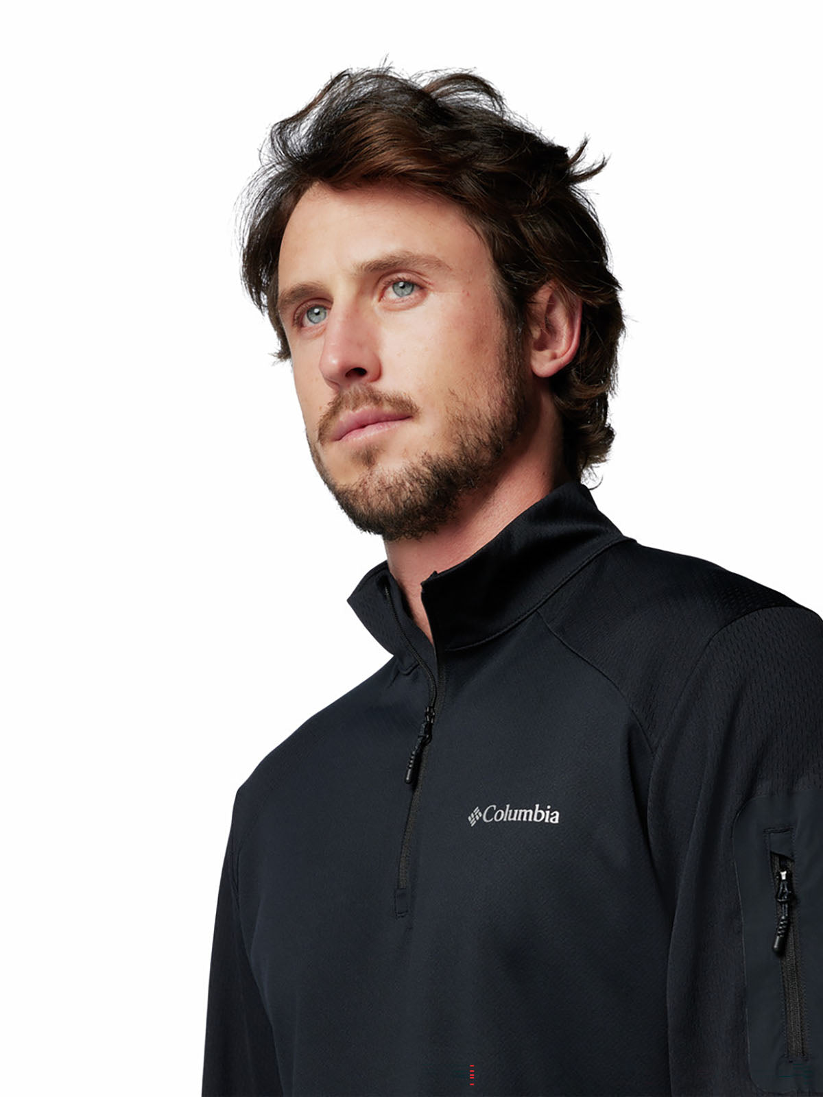 Casaca 1/4 Cierre Hombre Tech™ Negra