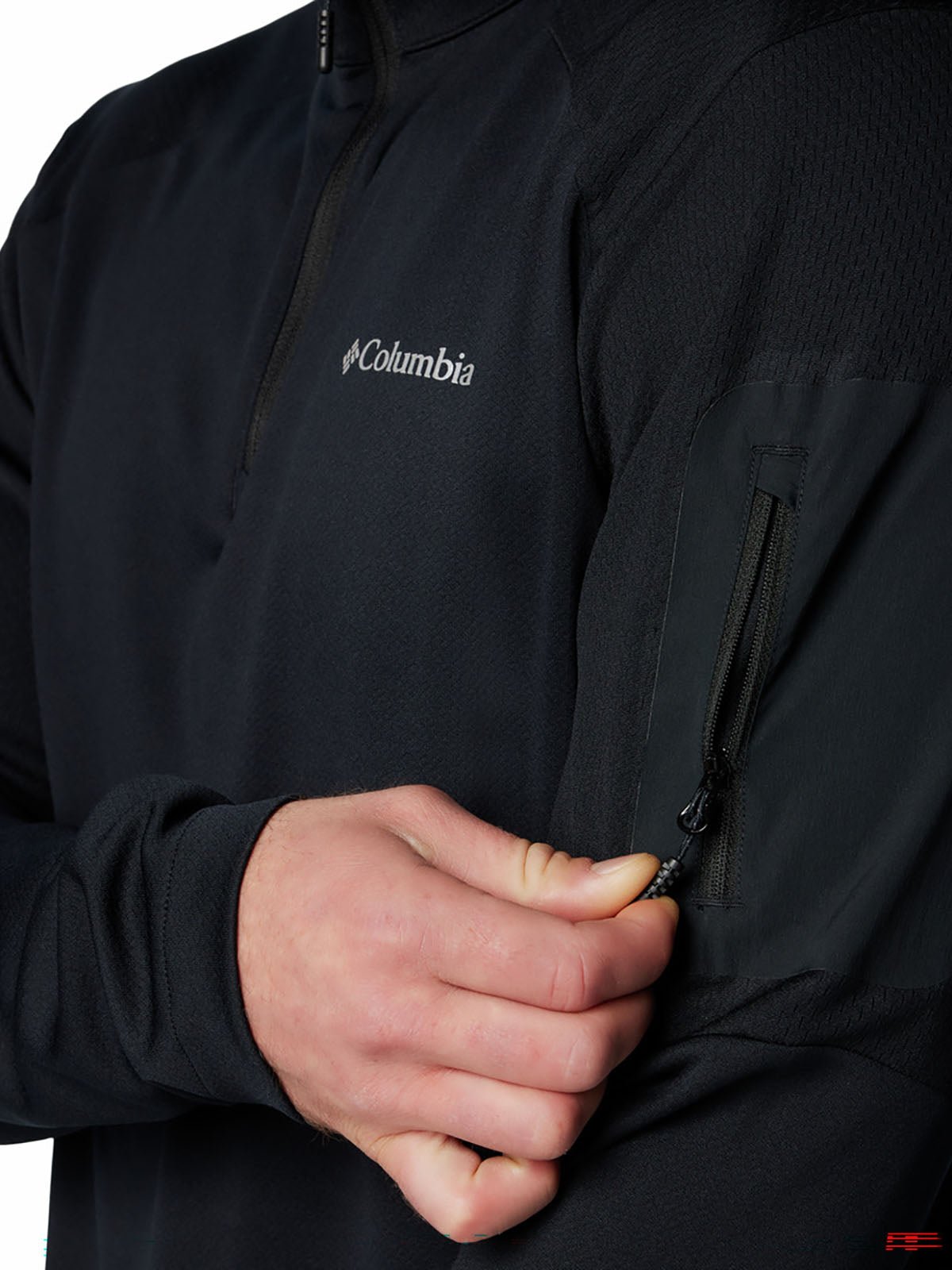 Casaca 1/4 Cierre Hombre Tech™ Negra