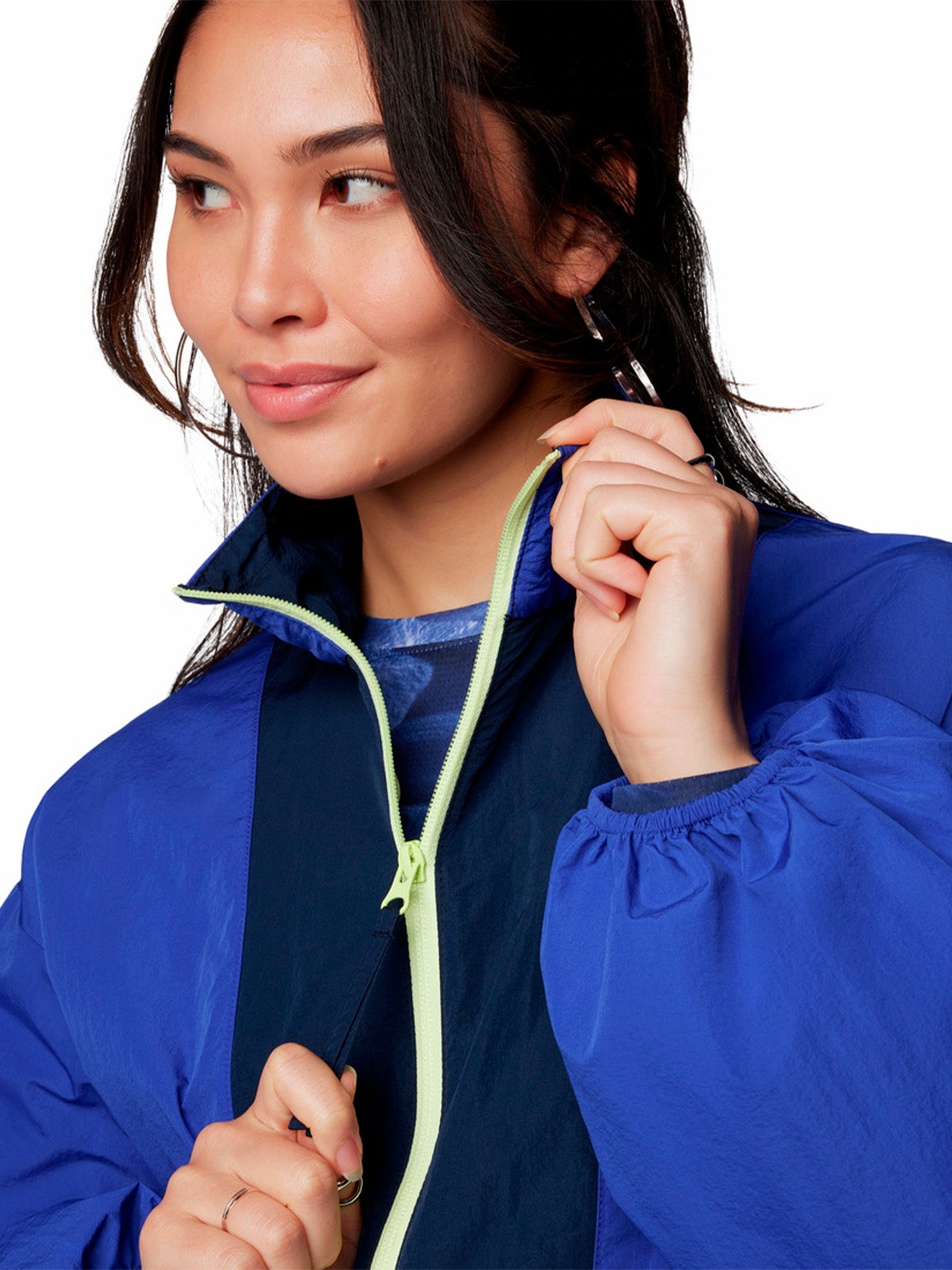 Casaca Mujer Sintética 1/2 Cierre Boundless Adventure™ Azul
