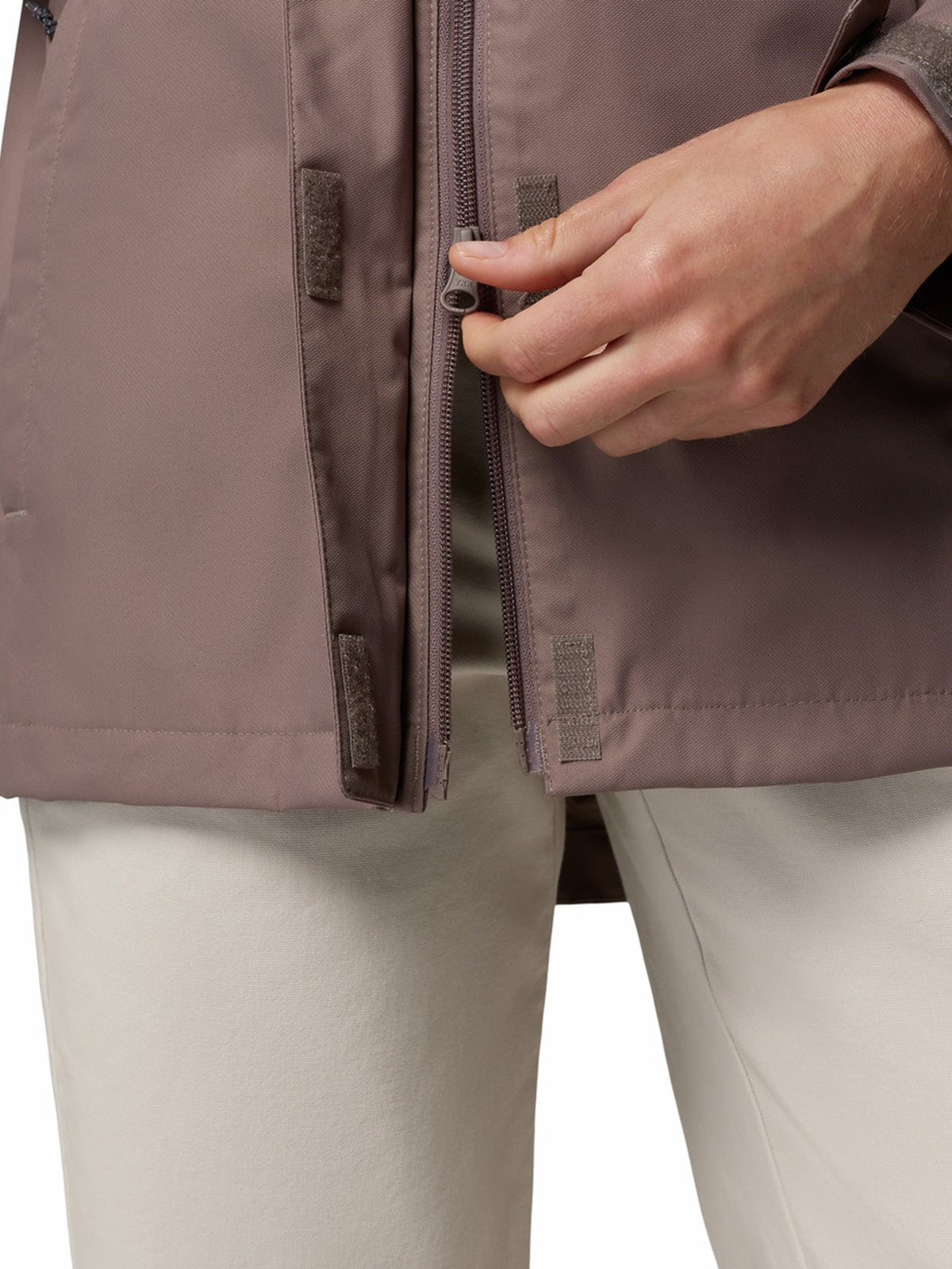 casaca-impermeable-larga-mujer-hikeboundtm-ii-2113901-2oo-marron
