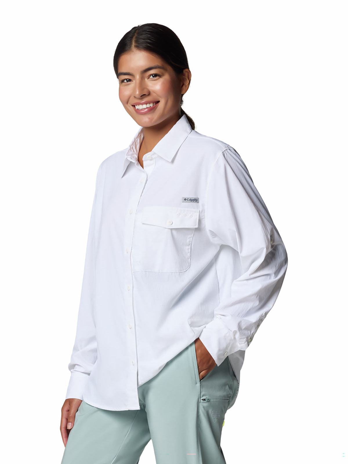Blusa Mujer Manga Larga PFG Wild Cast™ Blanca