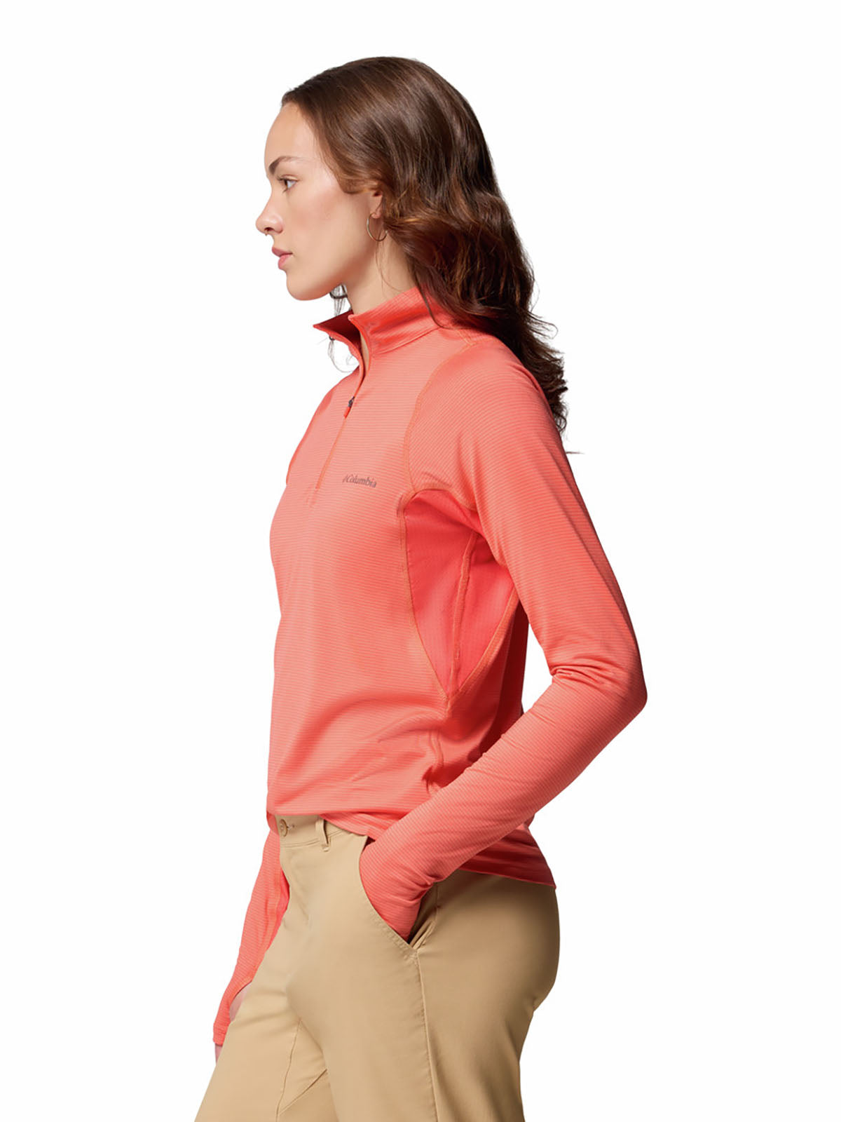 Casaca Con 1/2 Cierre Mujer Weekend Ascent™ Naranja