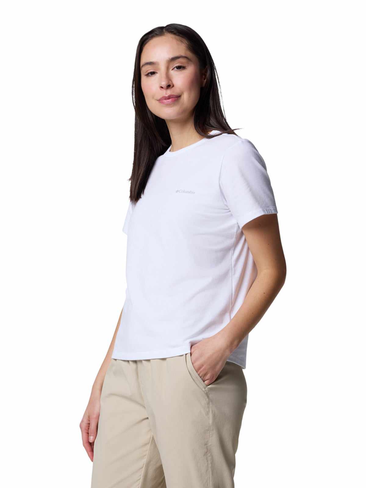 Polo Mujer Manga Corta Sun Trek™ Blanco