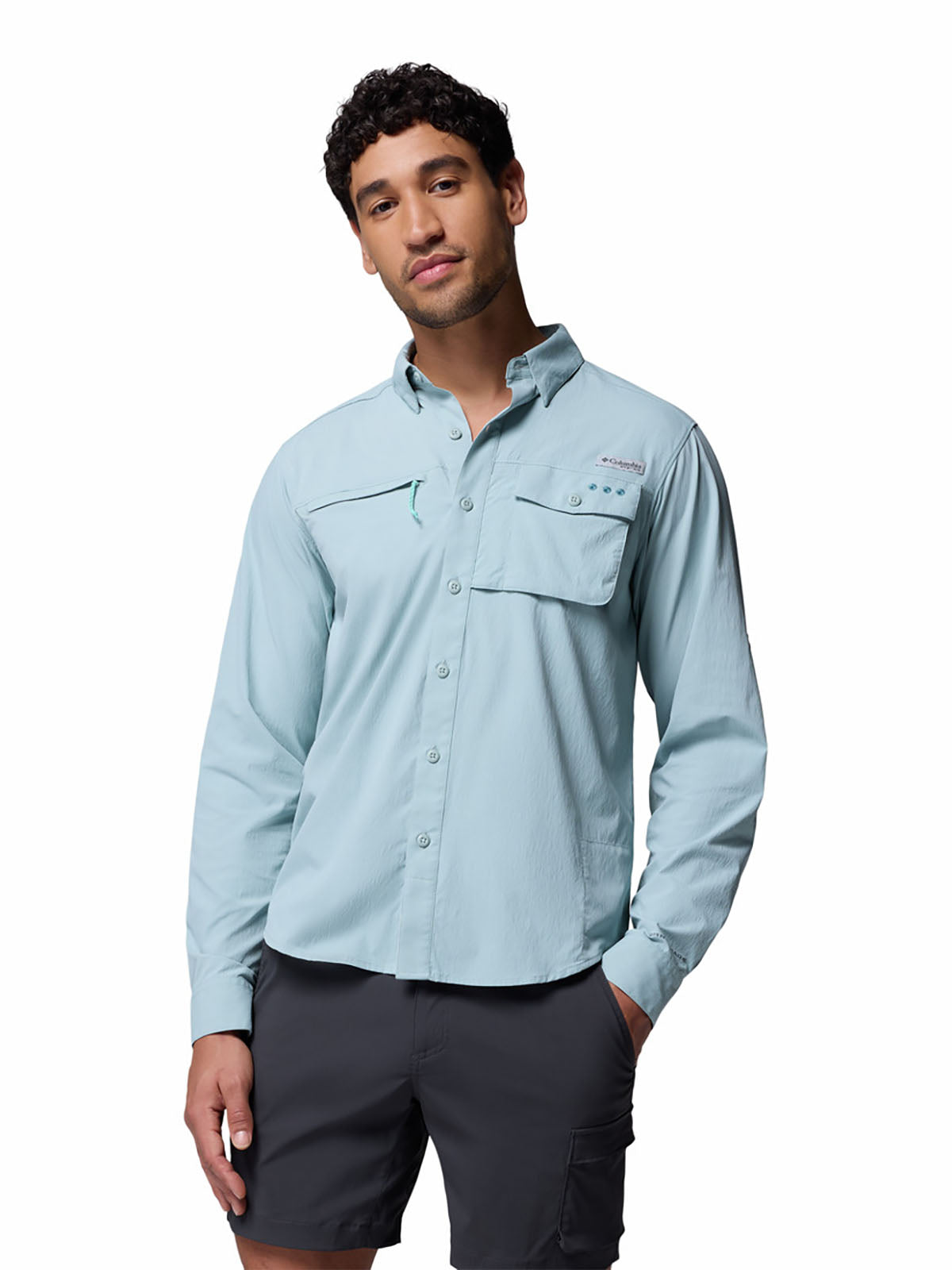 Camisa Hombre Manga Larga PFG Wild Cast™ Celeste