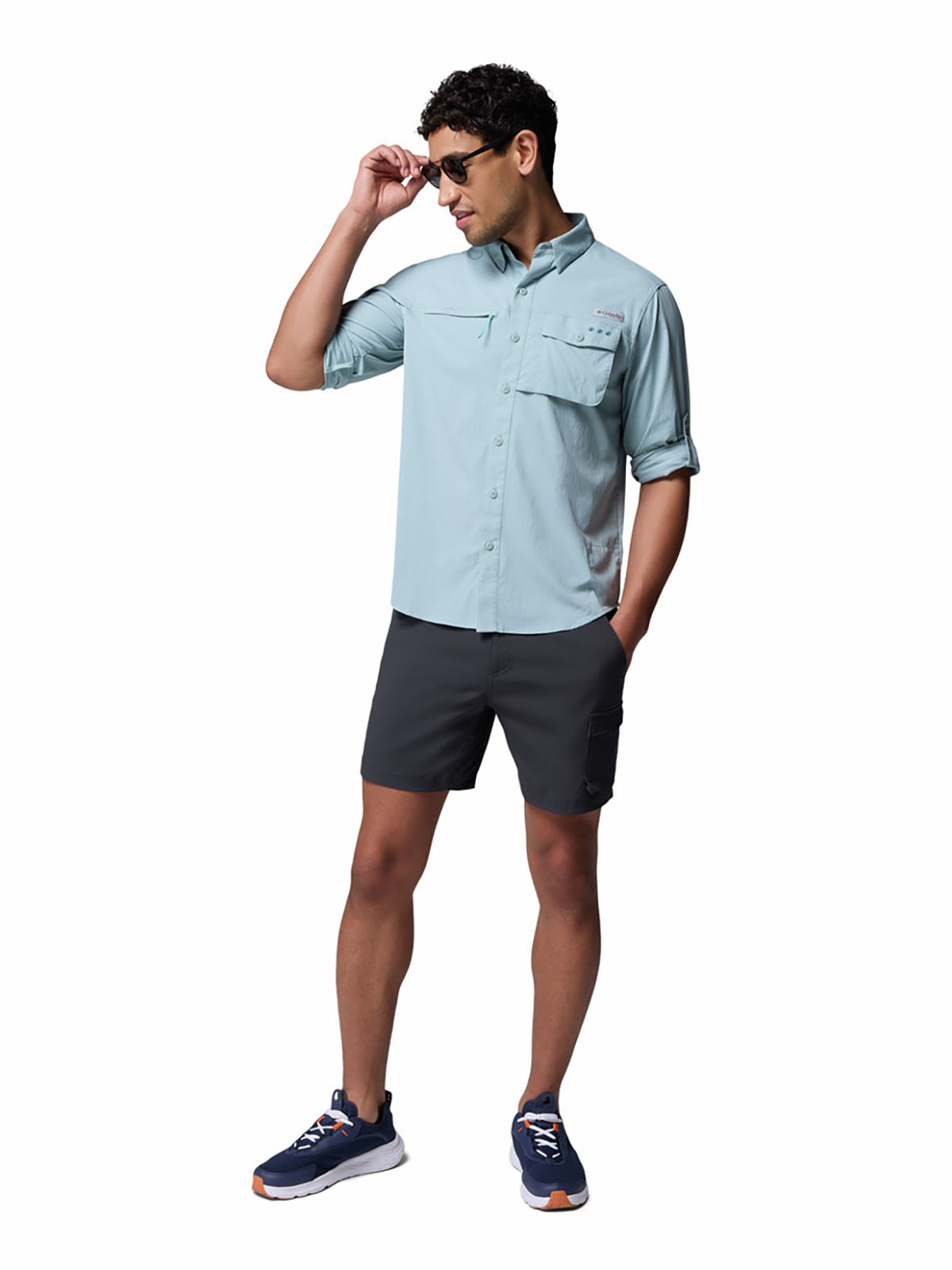 Camisa Hombre Manga Larga PFG Wild Cast™ Celeste