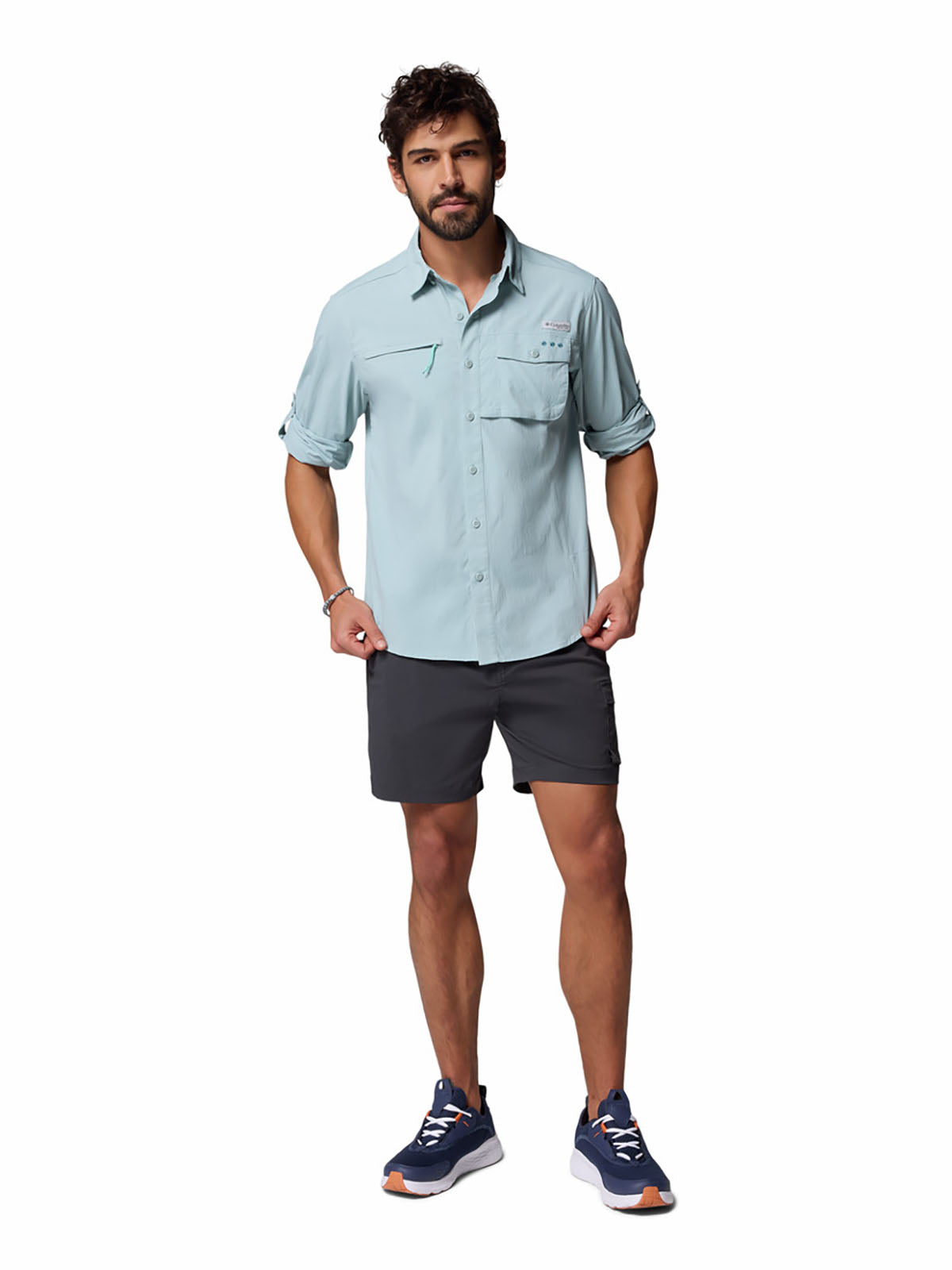 Camisa Hombre Manga Larga PFG Wild Cast™ Celeste